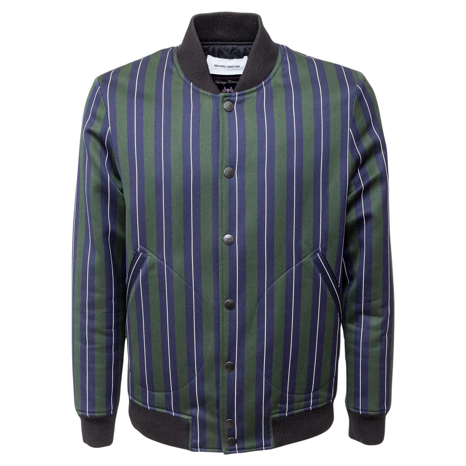 Mauro Grifoni Stripe Bomber Jacket - '10s