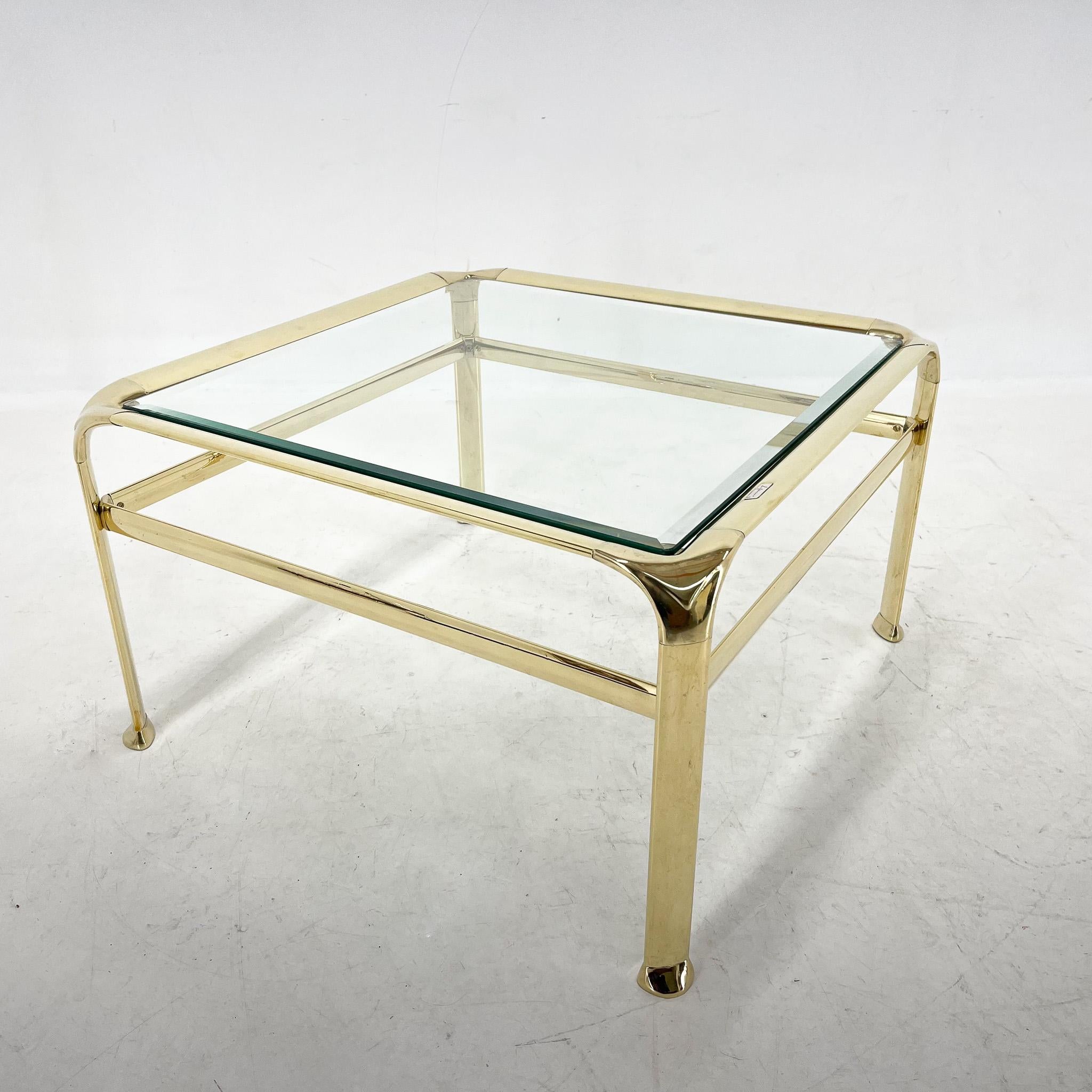Mauro Lipparini Coffee Table, Brass & Glass, 1970's, Italy For Sale 5