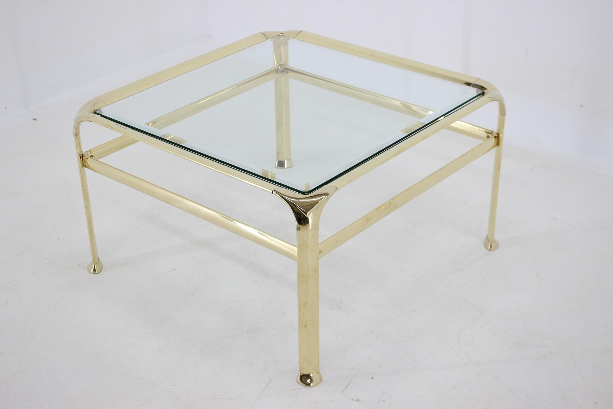 Mauro Lipparini Coffee Table, Brass & Glass, 1970's, Italy For Sale 6