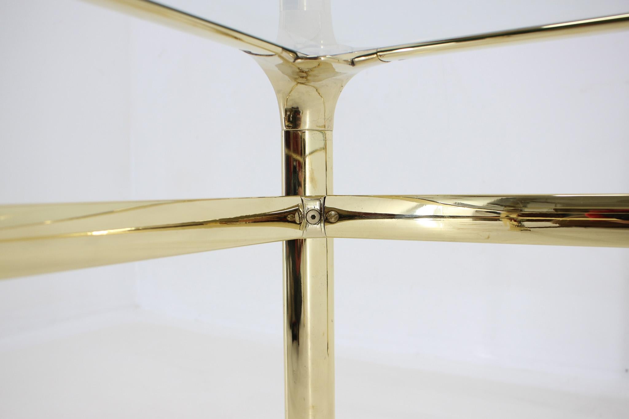Mauro Lipparini Coffee Table, Brass & Glass, 1970's, Italy For Sale 2
