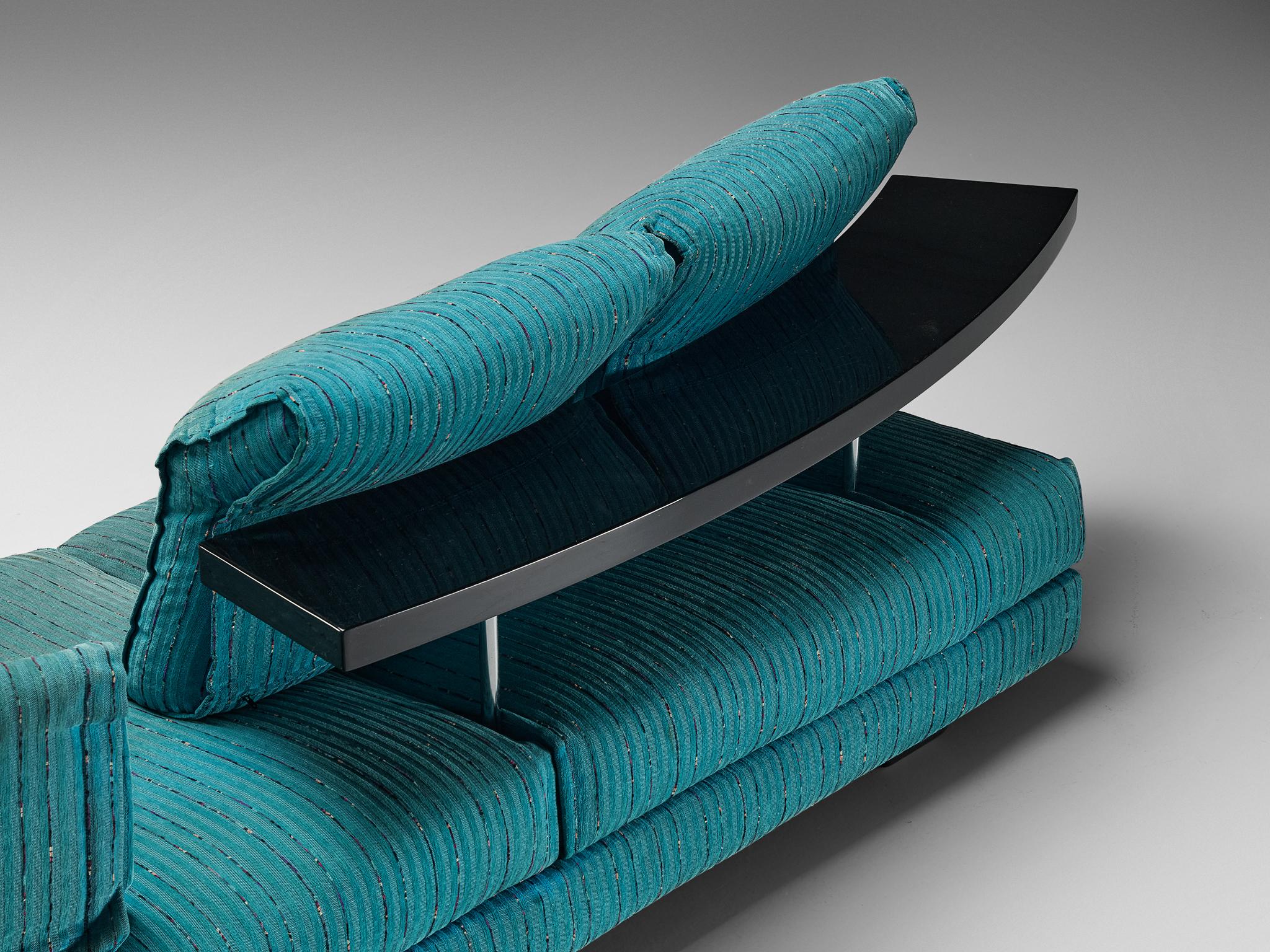 Mauro Lipparini for Saporiti 'Avedon' Sofa in Turquoise Upholstery In Good Condition For Sale In Waalwijk, NL