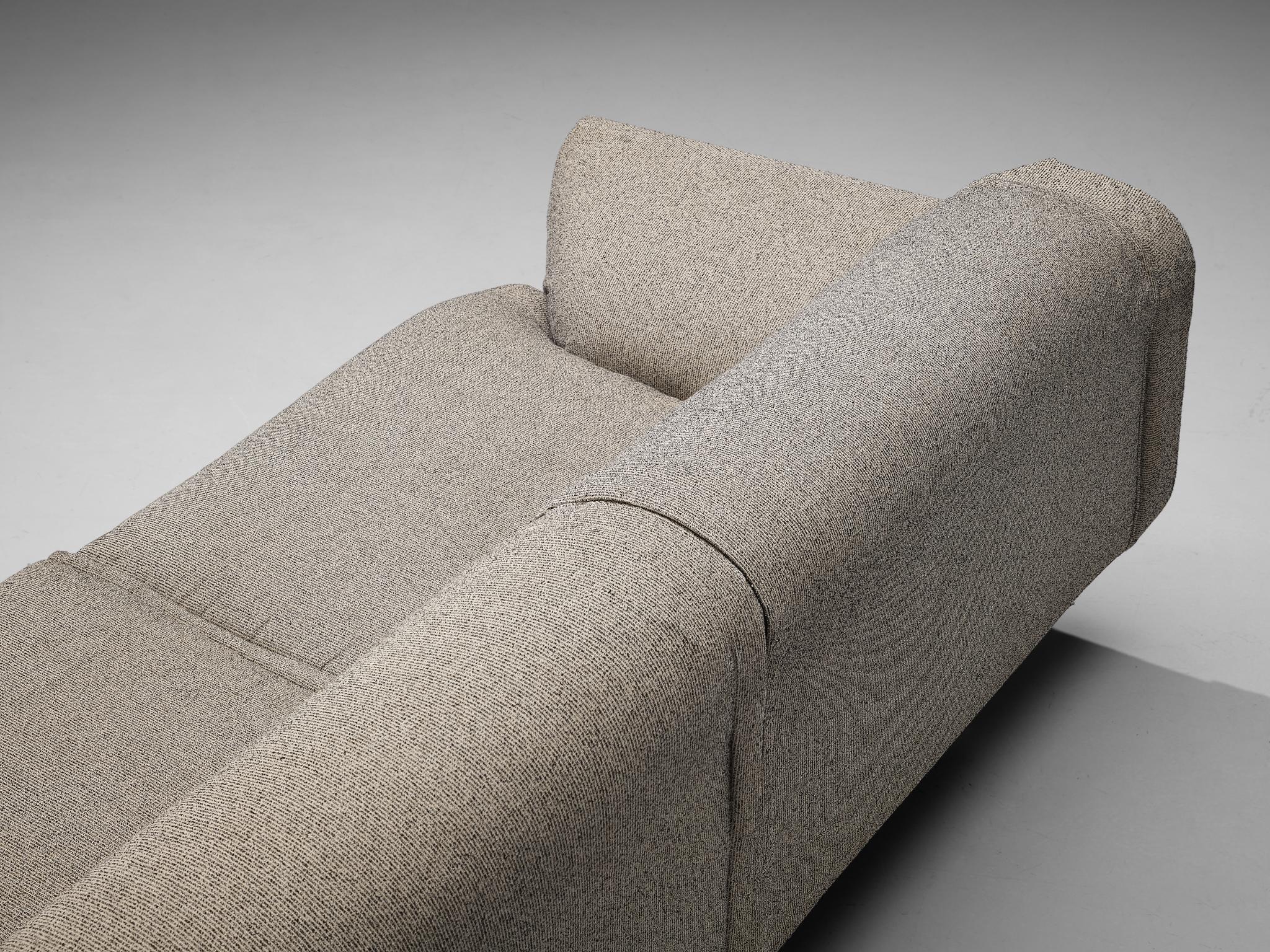 Mid-Century Modern Mauro Lipparini for Saporiti 'Ellypse' Sofa in Grey Upholstery  For Sale