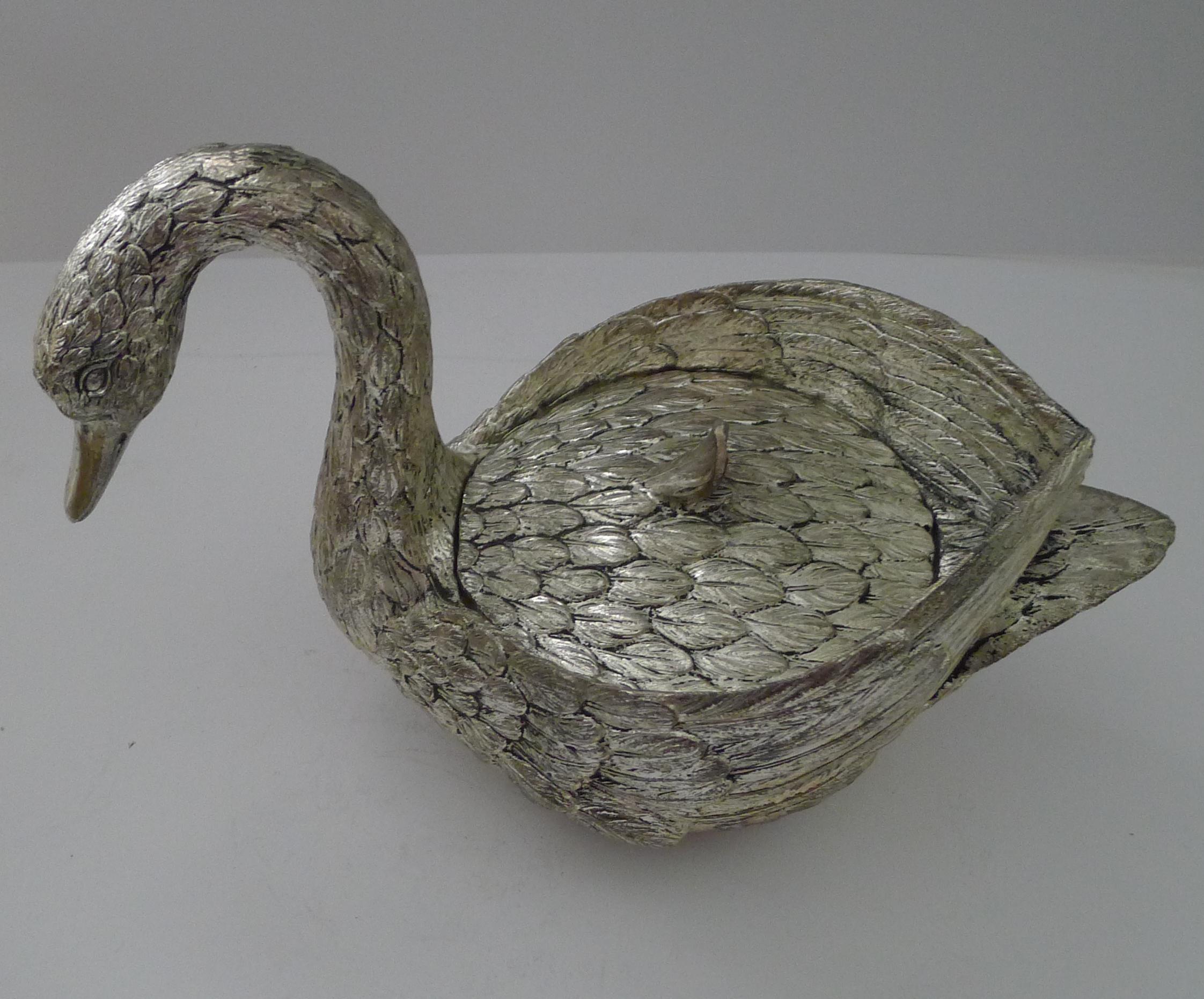 Mauro Manetti, Florencia, Italia - Cubitera Cisne de Plata c.1970 en venta 4