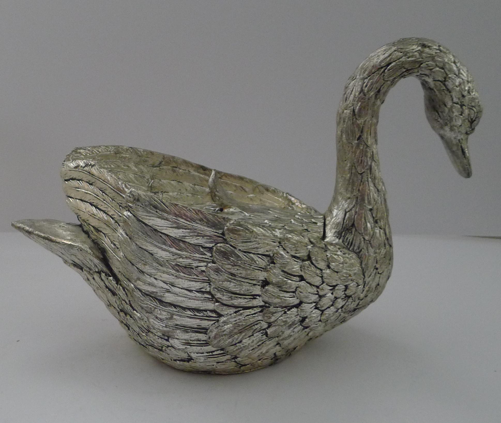 Mauro Manetti, Florencia, Italia - Cubitera Cisne de Plata c.1970 en venta 7