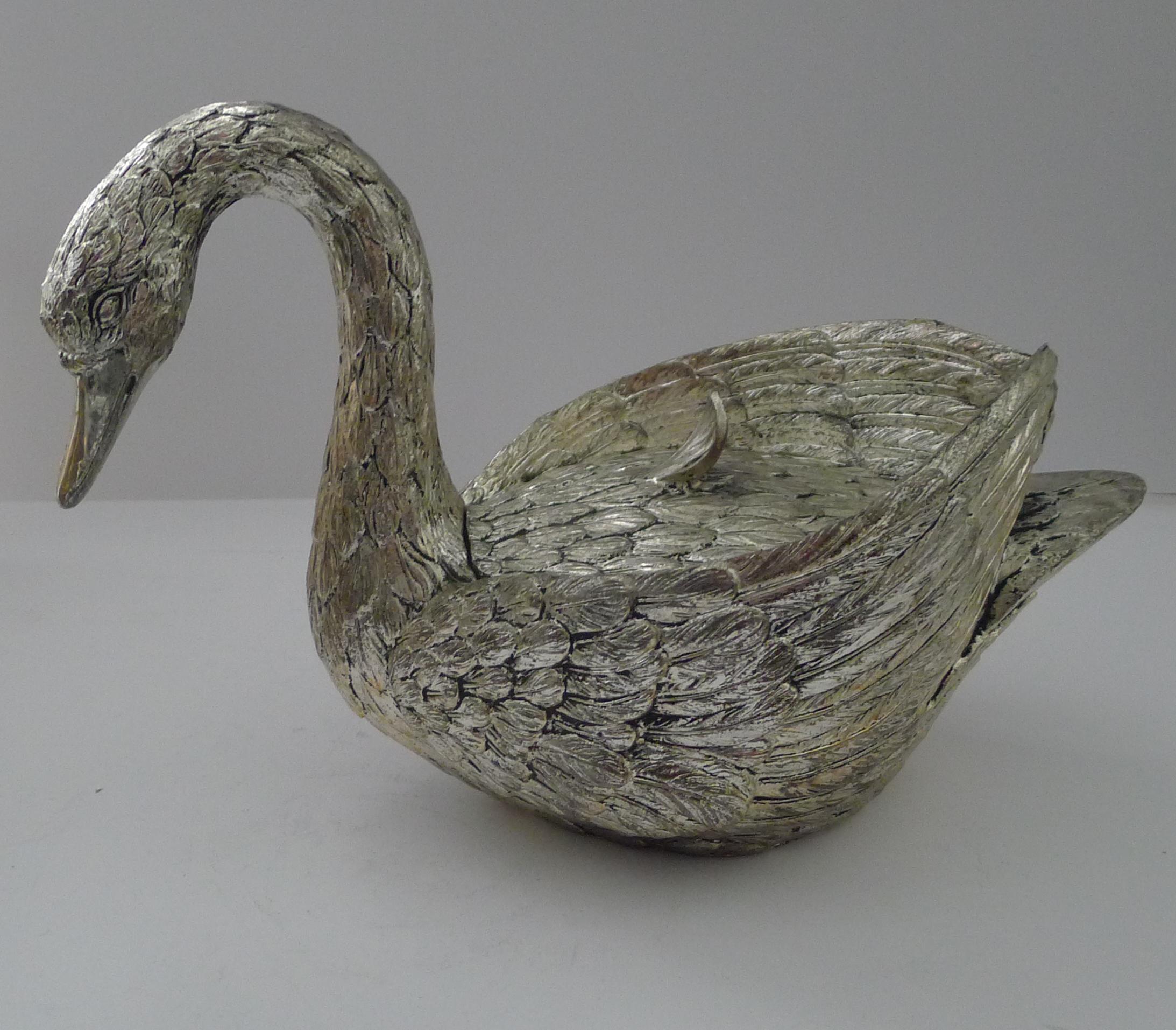 Mauro Manetti, Florencia, Italia - Cubitera Cisne de Plata c.1970 en venta 9