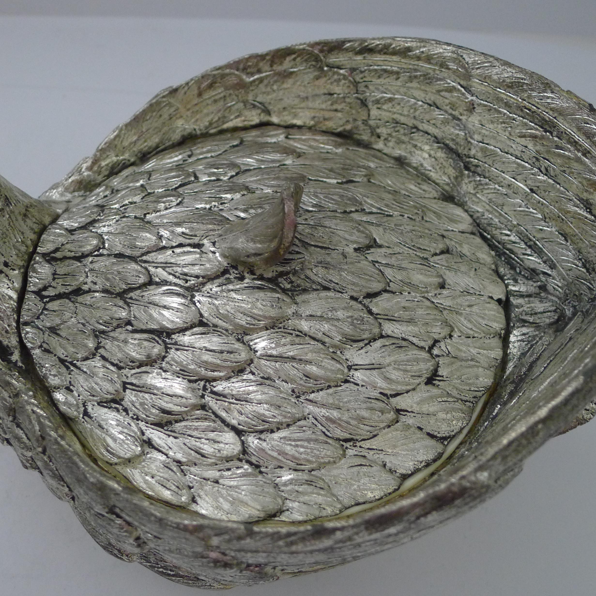 Mauro Manetti, Florencia, Italia - Cubitera Cisne de Plata c.1970 en Bueno estado para la venta en Bath, GB