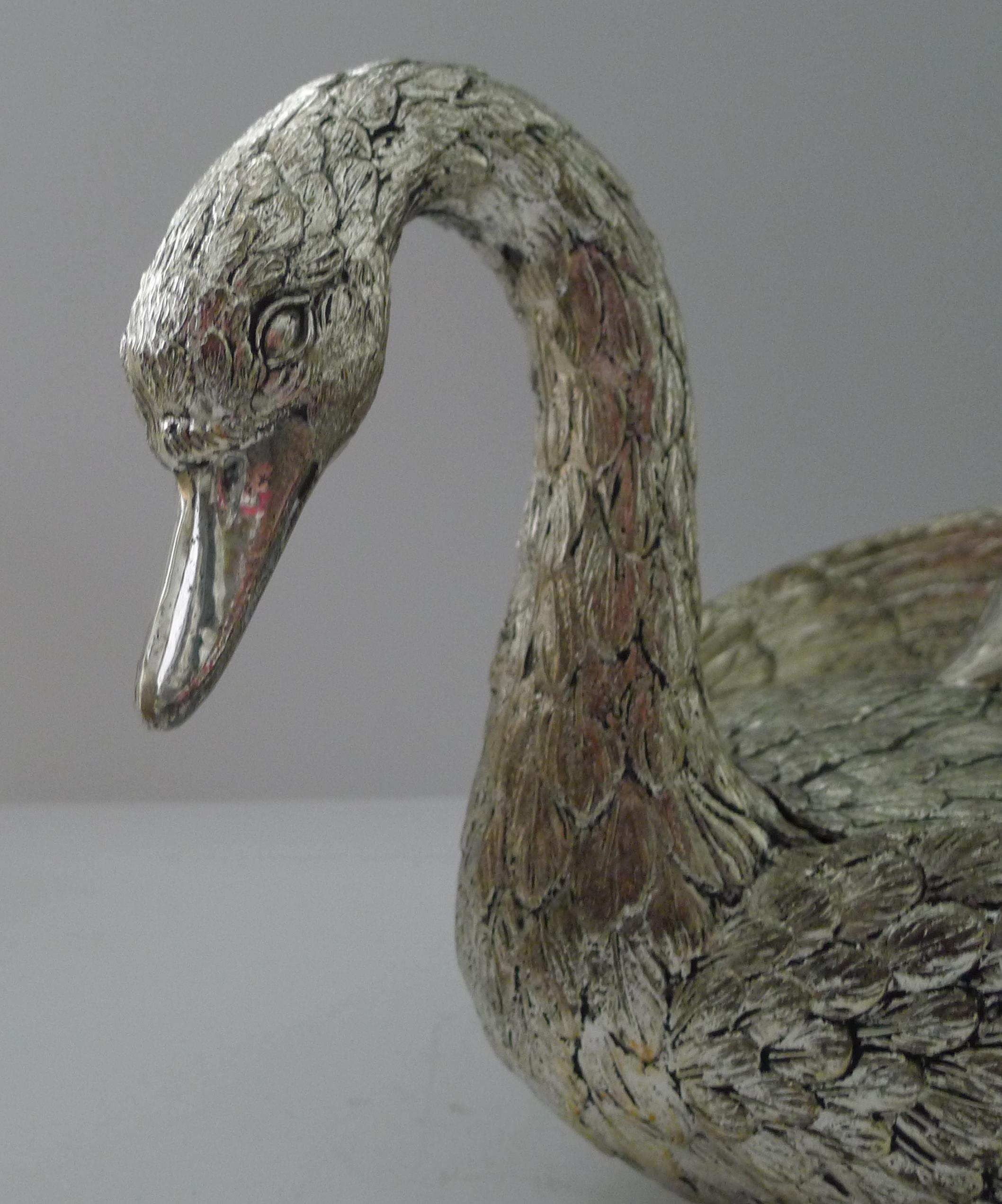Mauro Manetti, Florencia, Italia - Cubitera Cisne de Plata c.1970 en venta 1