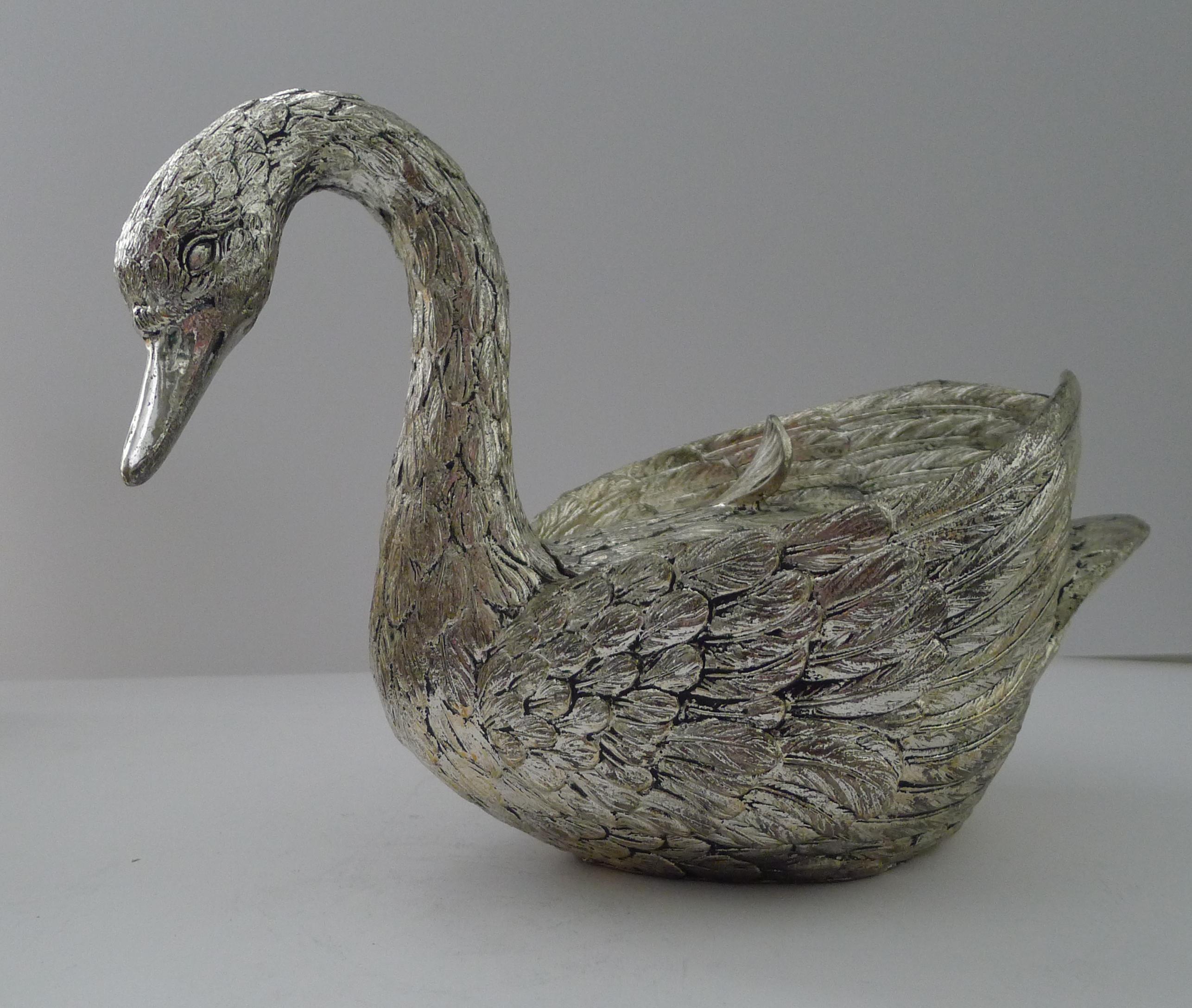 Mauro Manetti, Florencia, Italia - Cubitera Cisne de Plata c.1970 en venta 2