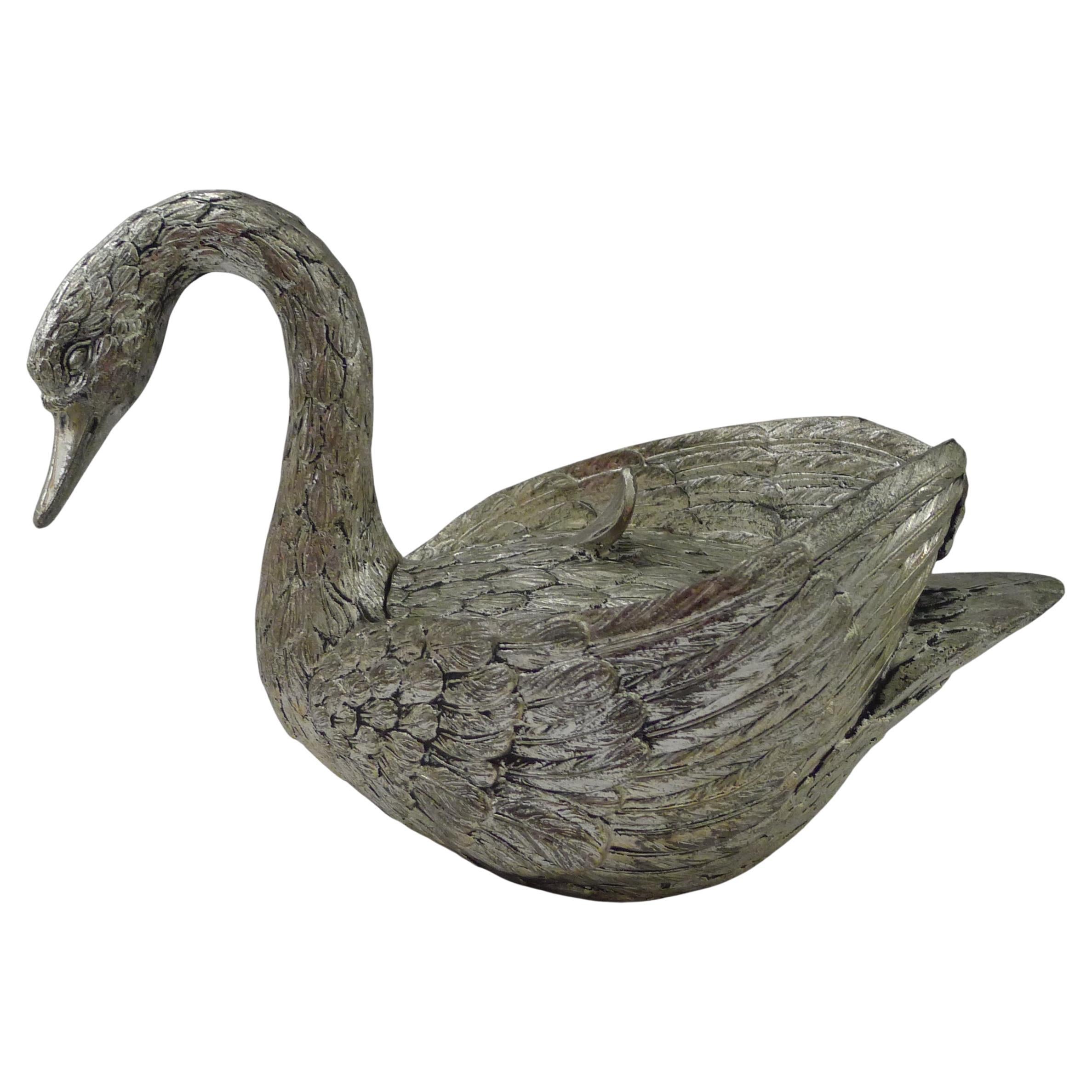 Mauro Manetti, Florencia, Italia - Cubitera Cisne de Plata c.1970