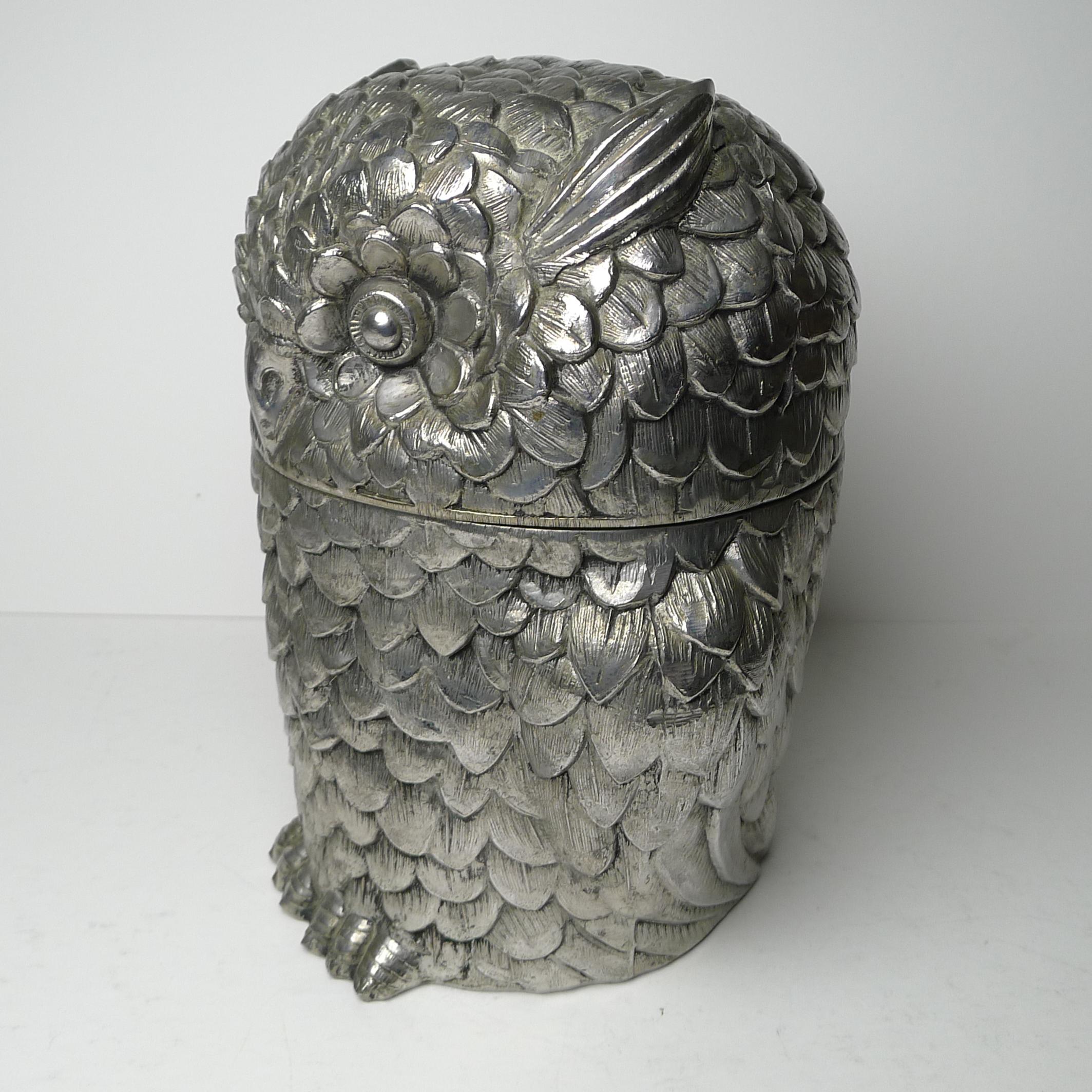 Mid-Century Modern Mauro Manetti, Florence, Italy, Owl Ice Bucket, c.1960