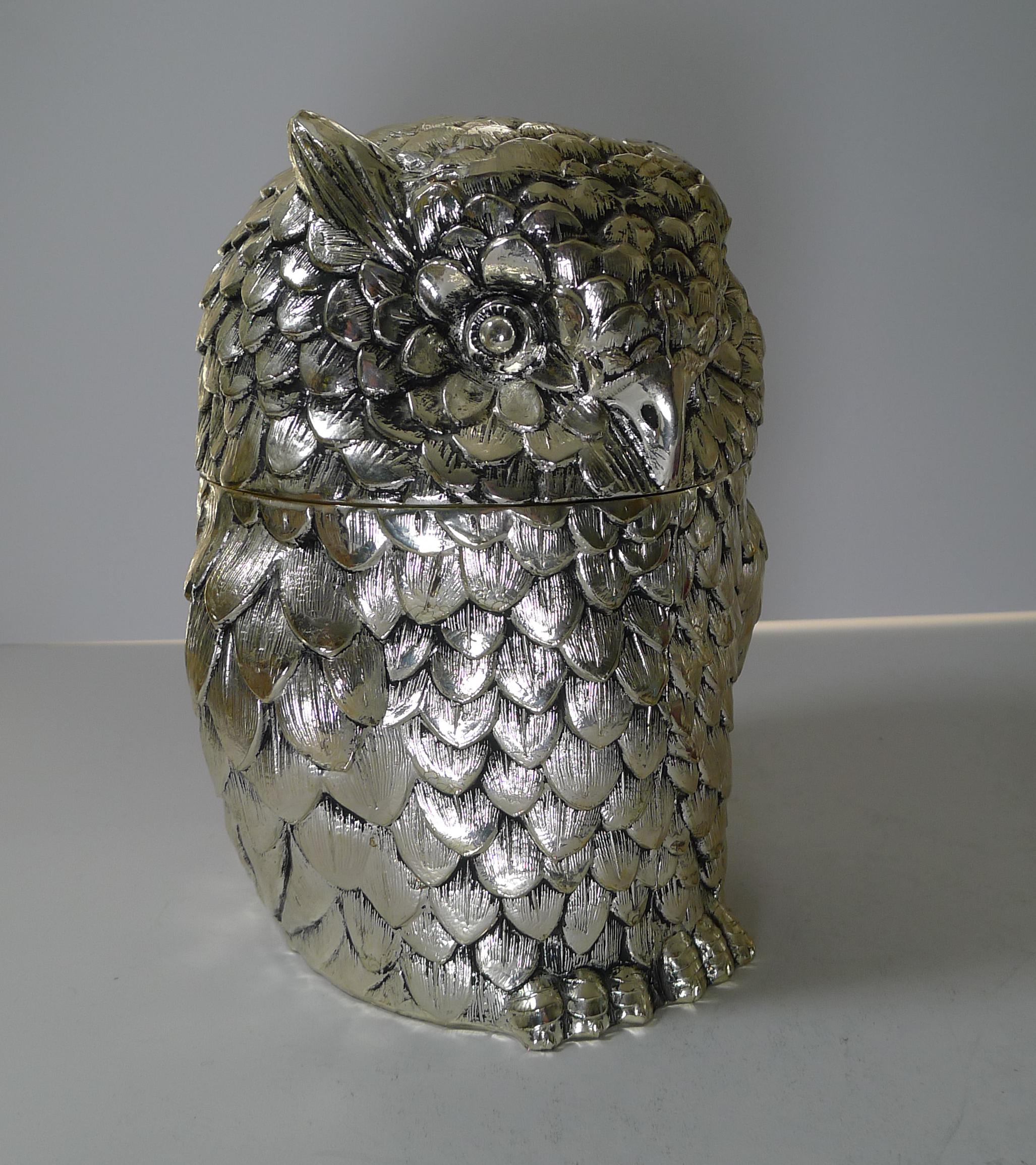 Mauro Manetti, Florence, Italy, Owl Ice Bucket c.1960 In Good Condition In Bath, GB