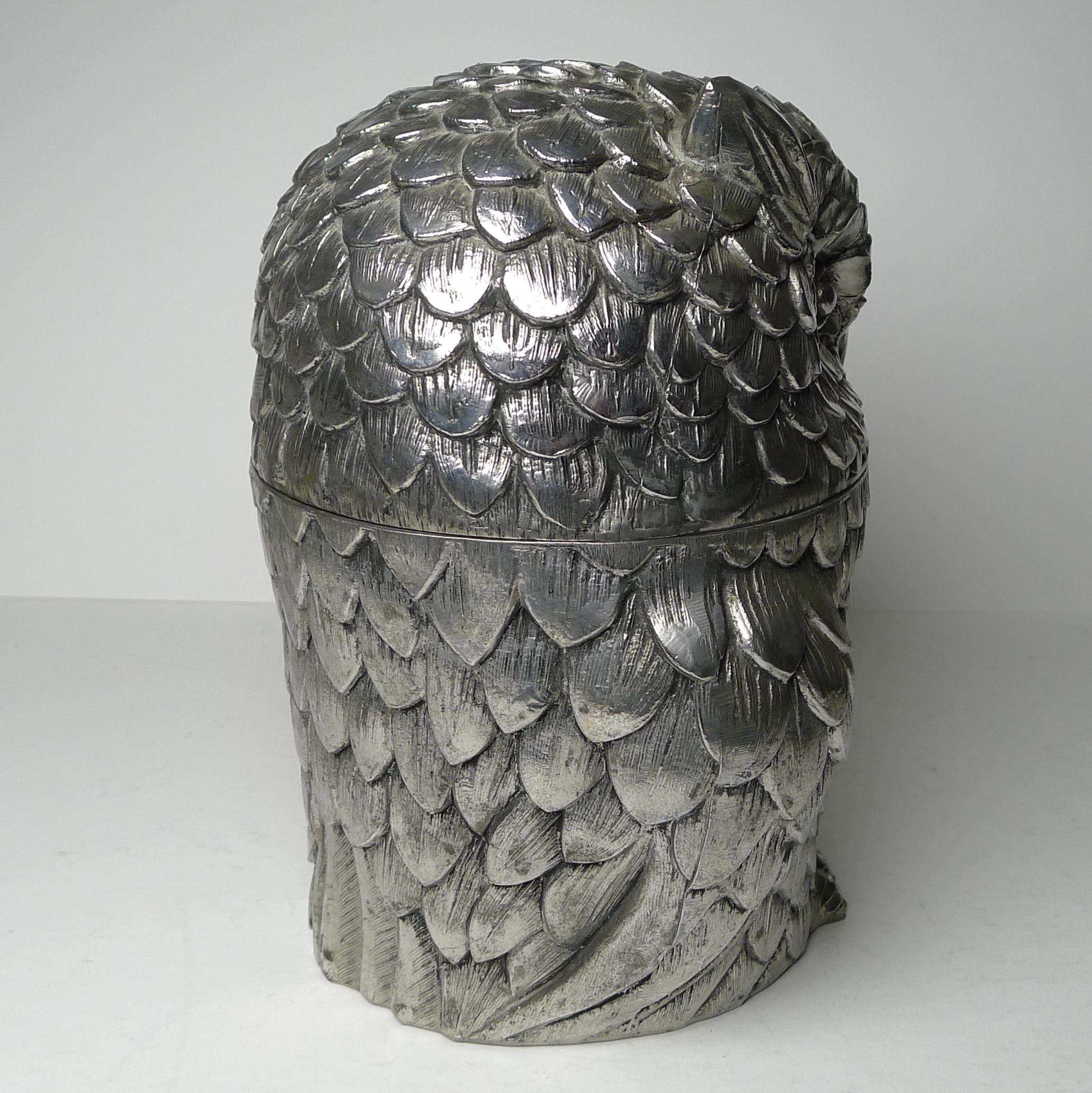 Mauro Manetti, Florence, Italy, Owl Ice Bucket, c.1960 In Good Condition In Bath, GB