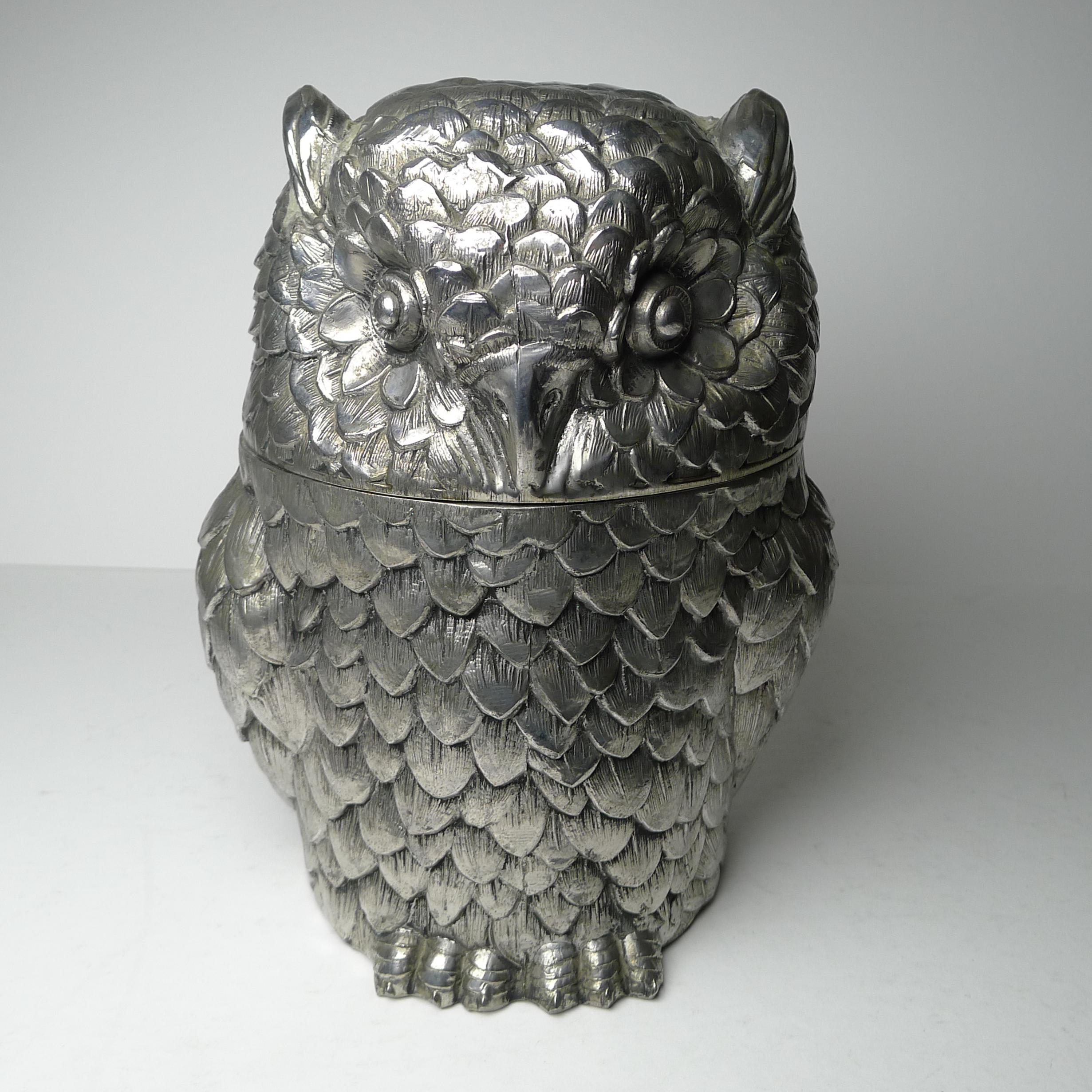 20th Century Mauro Manetti, Florence, Italy, Owl Ice Bucket, c.1960