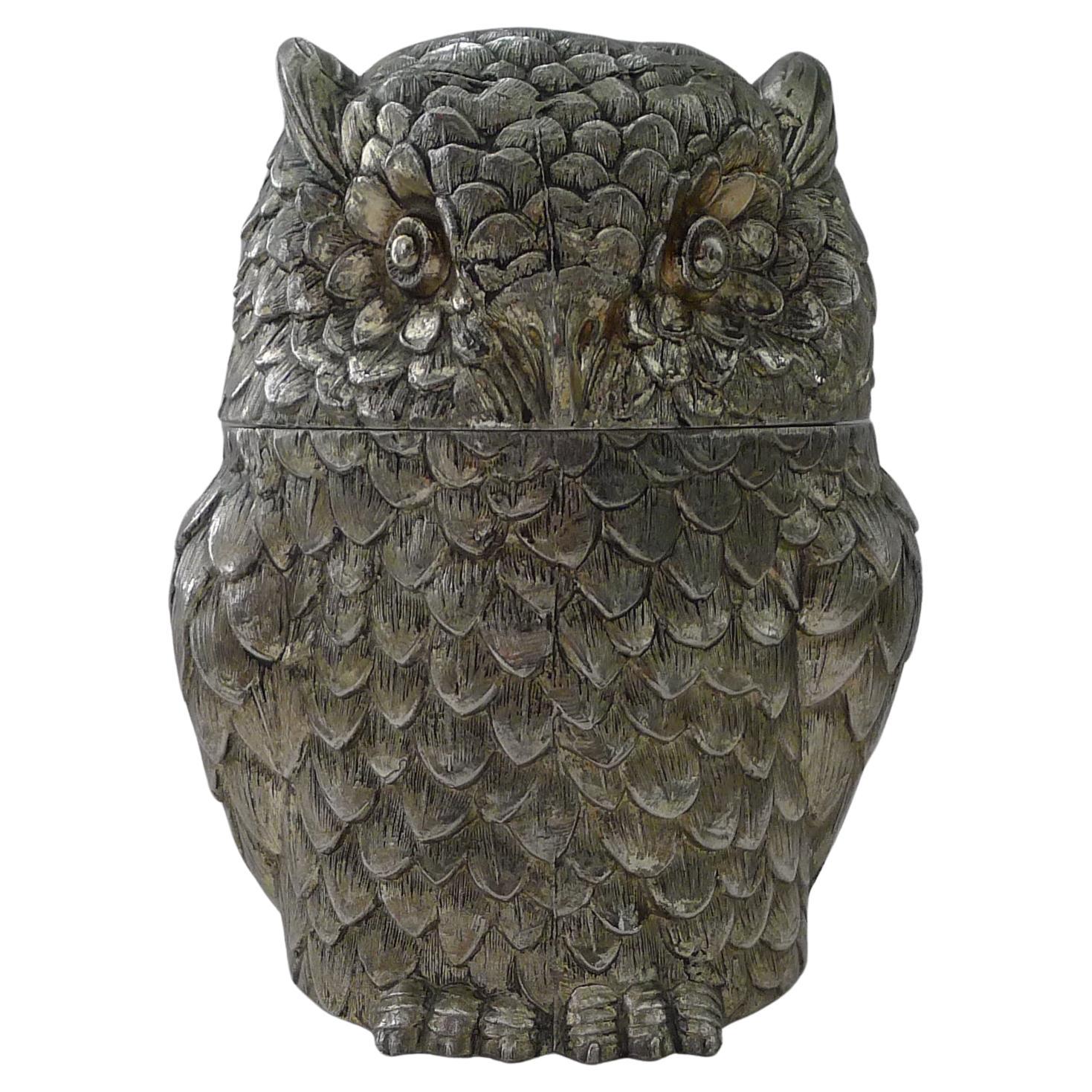 Mauro Manetti, Florence, Italy - Owl Ice Bucket c.1960 For Sale