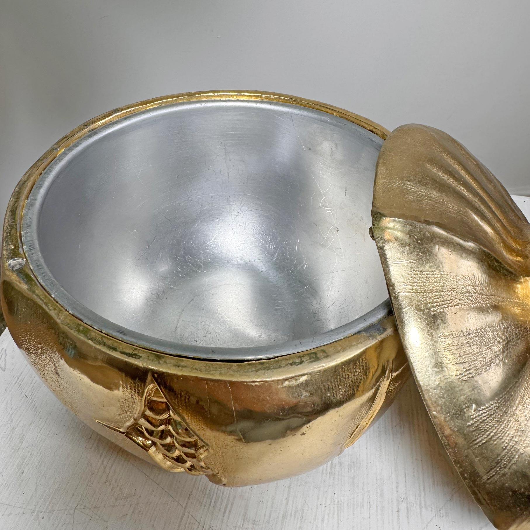 Mauro Manetti Gold Pomegranate Ice Bucket For Sale 3