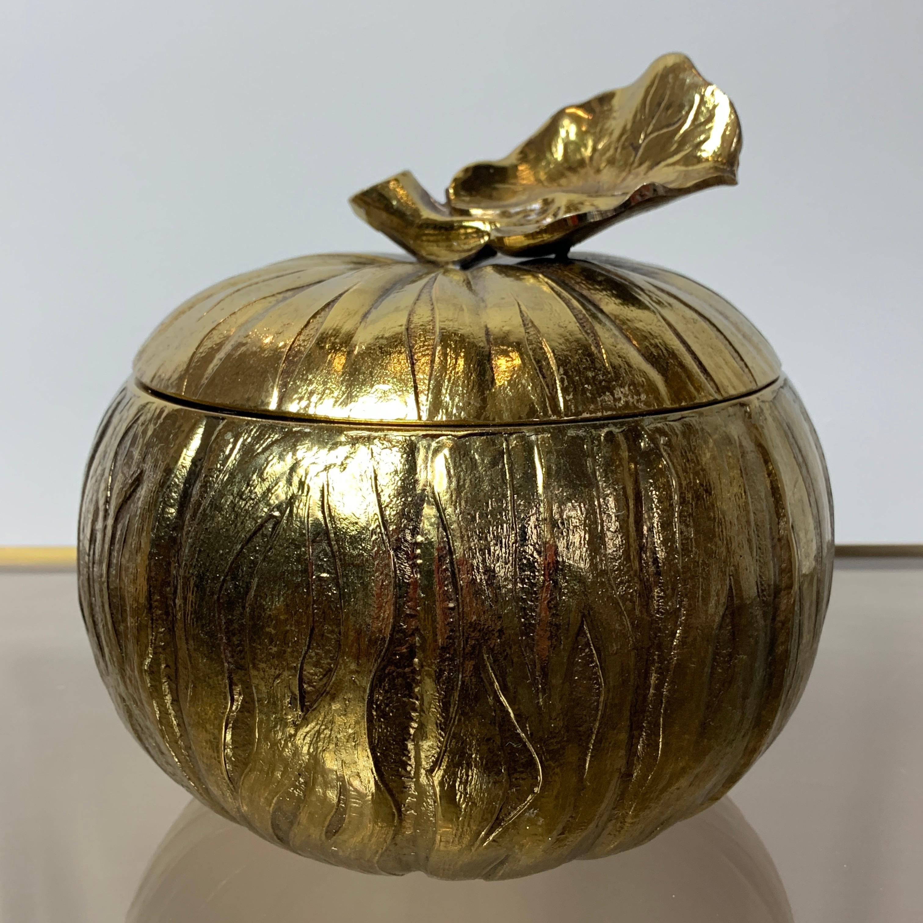 Mauro Manetti Gold Pumpkin Ice Bucket, 1960s In Good Condition In Hastings, GB