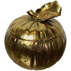 Mauro Manetti Gold Pumpkin Ice Bucket, 1960s