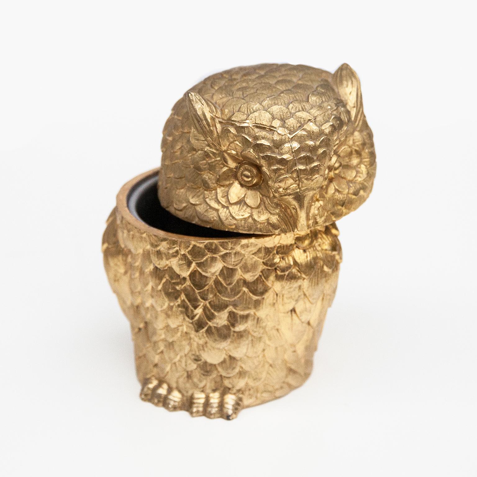 Italian Mauro Manetti Golden Owl Ice Bucket 1970s