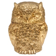 Vintage Mauro Manetti Golden Owl Ice Bucket 1970s