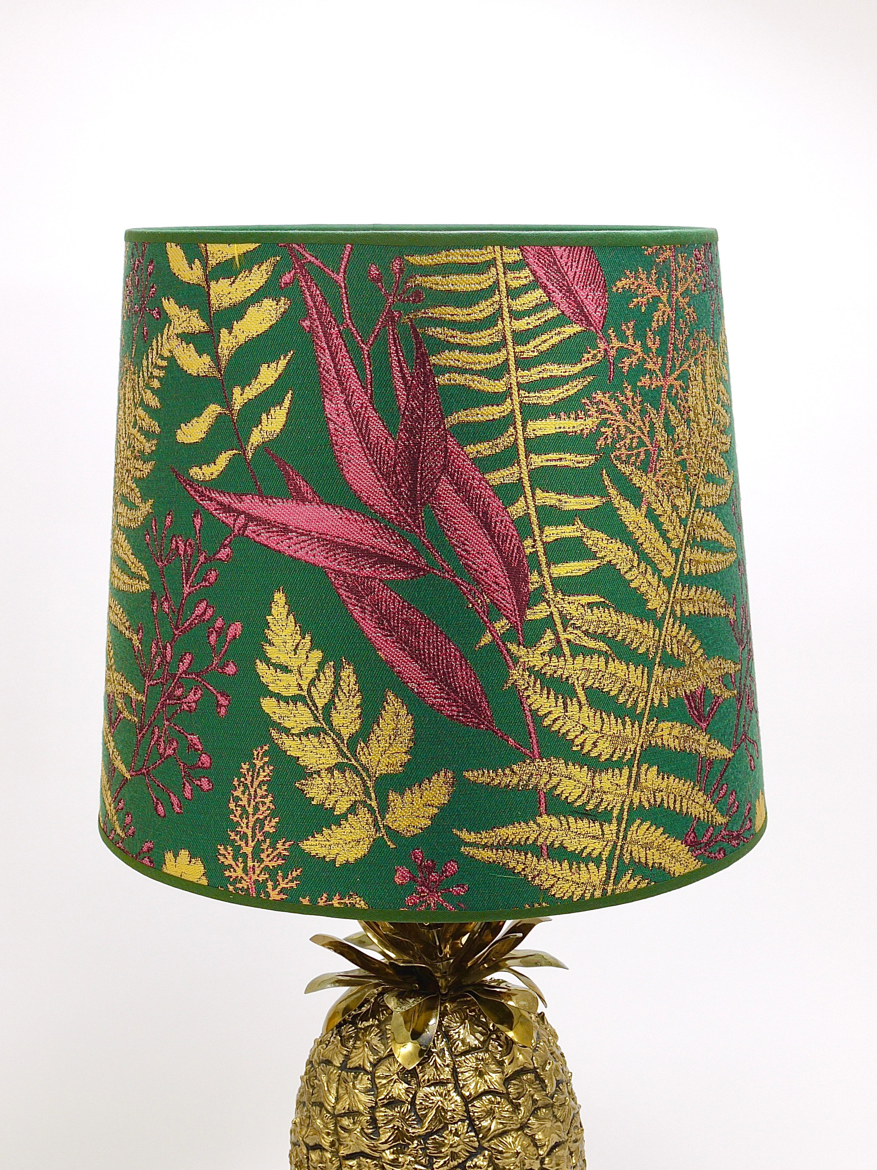 Mauro Manetti Hollywood Regency Pineapple Brass Table Lamp, Italy, 1970s For Sale 6
