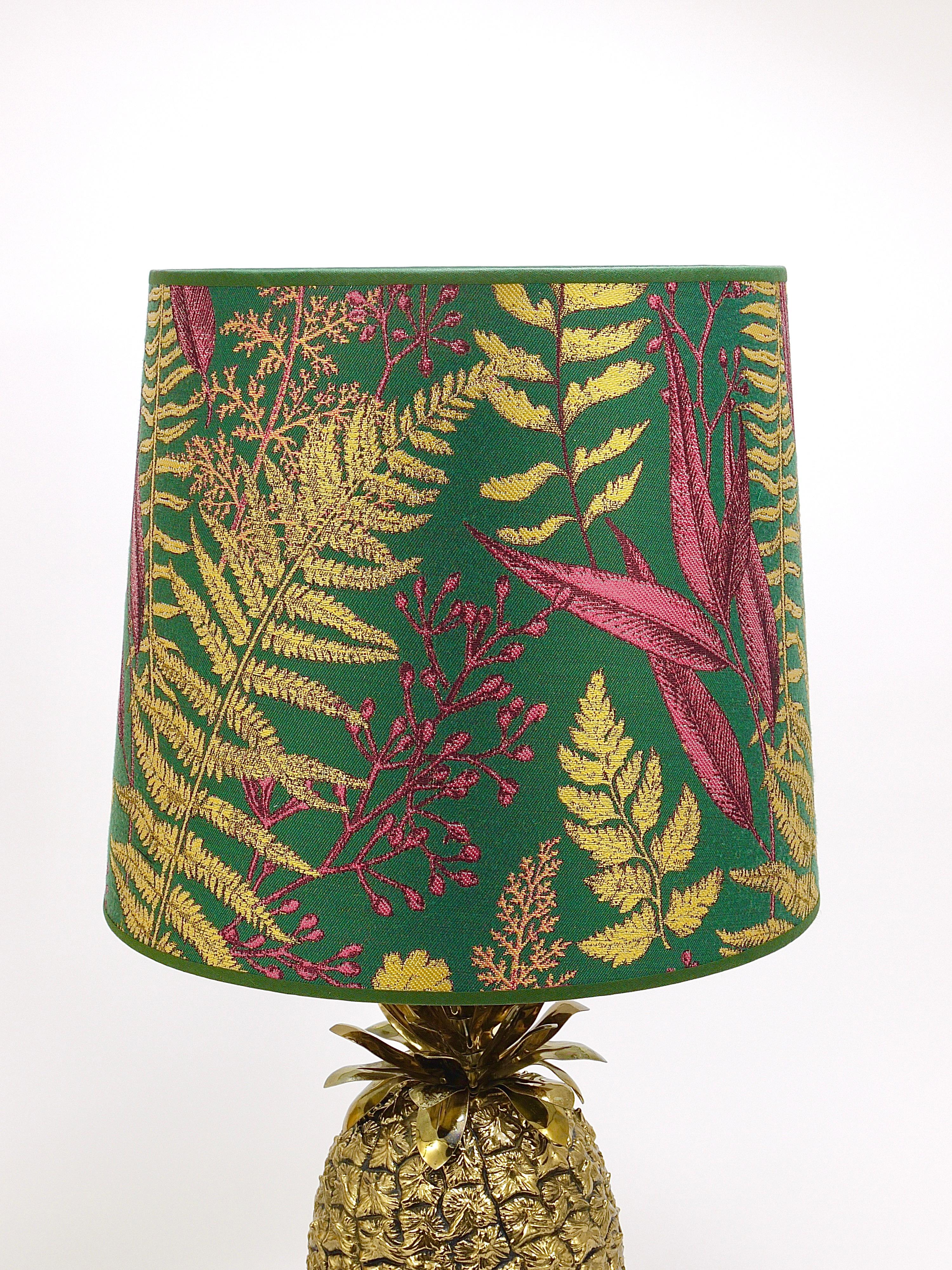 Mauro Manetti Hollywood Regency Pineapple Brass Table Lamp, Italy, 1970s For Sale 8