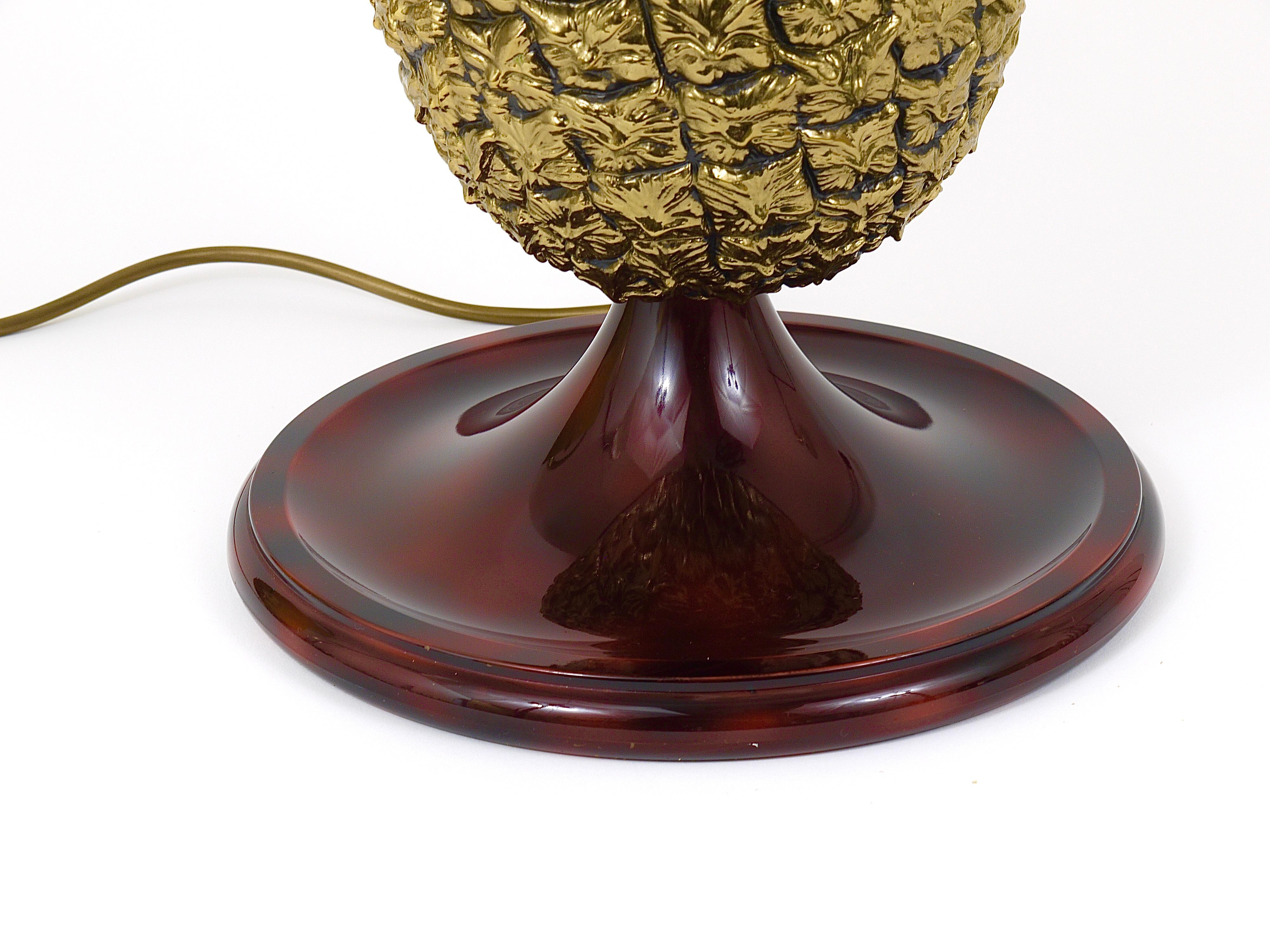 Mauro Manetti Hollywood Regency Pineapple Brass Table Lamp, Italy, 1970s For Sale 13