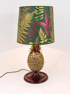 Mauro Manetti Hollywood Regency Pineapple Brass Table Lamp, Italy, 1970s