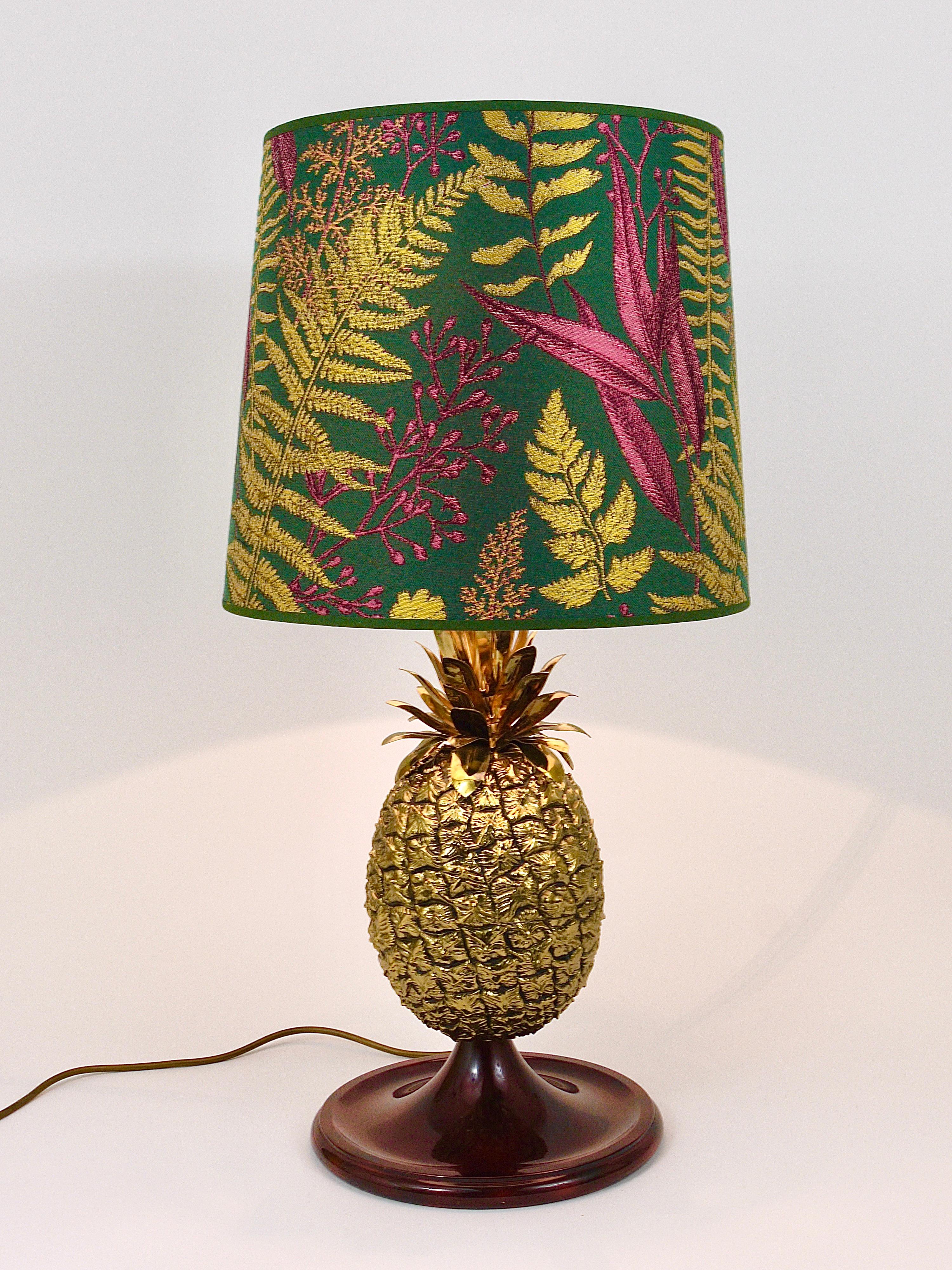 Mauro Manetti Hollywood Regency Pineapple Brass Table Lamp, Italy, 1970s For Sale 15