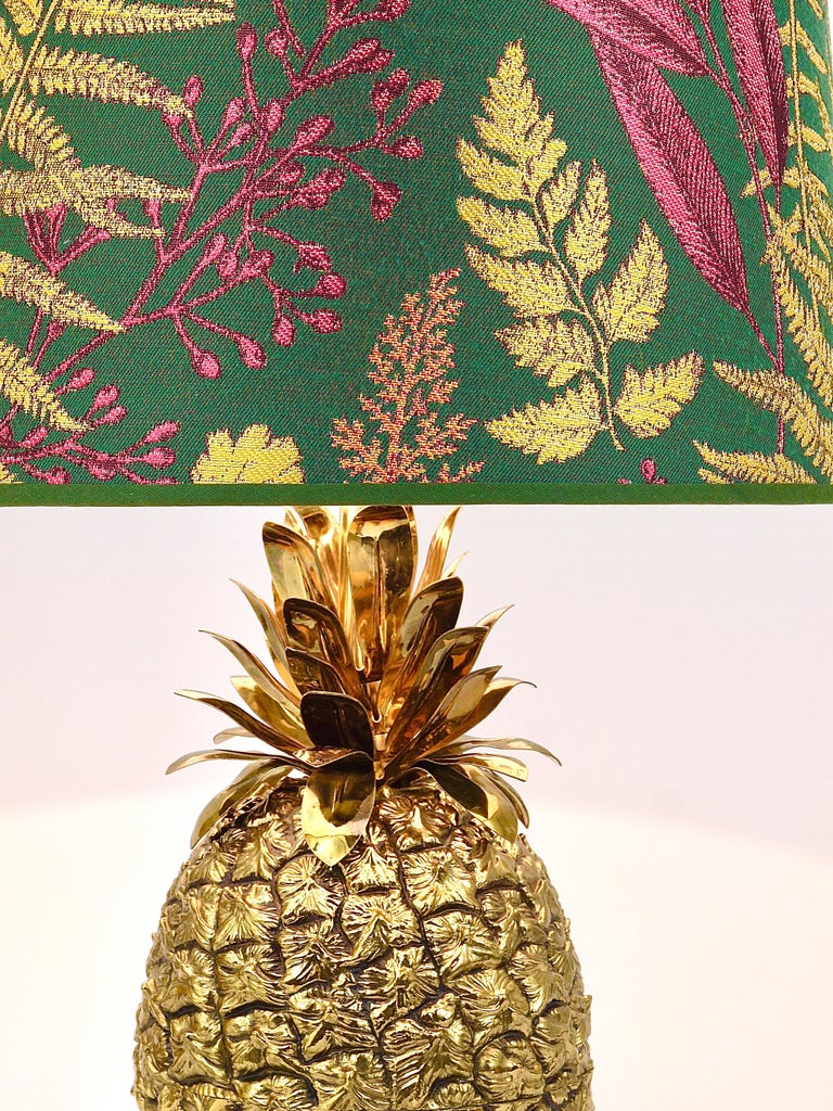 Mauro Manetti Hollywood Regency Pineapple Brass Table Lamp, Italy, 1970s  For Sale at 1stDibs