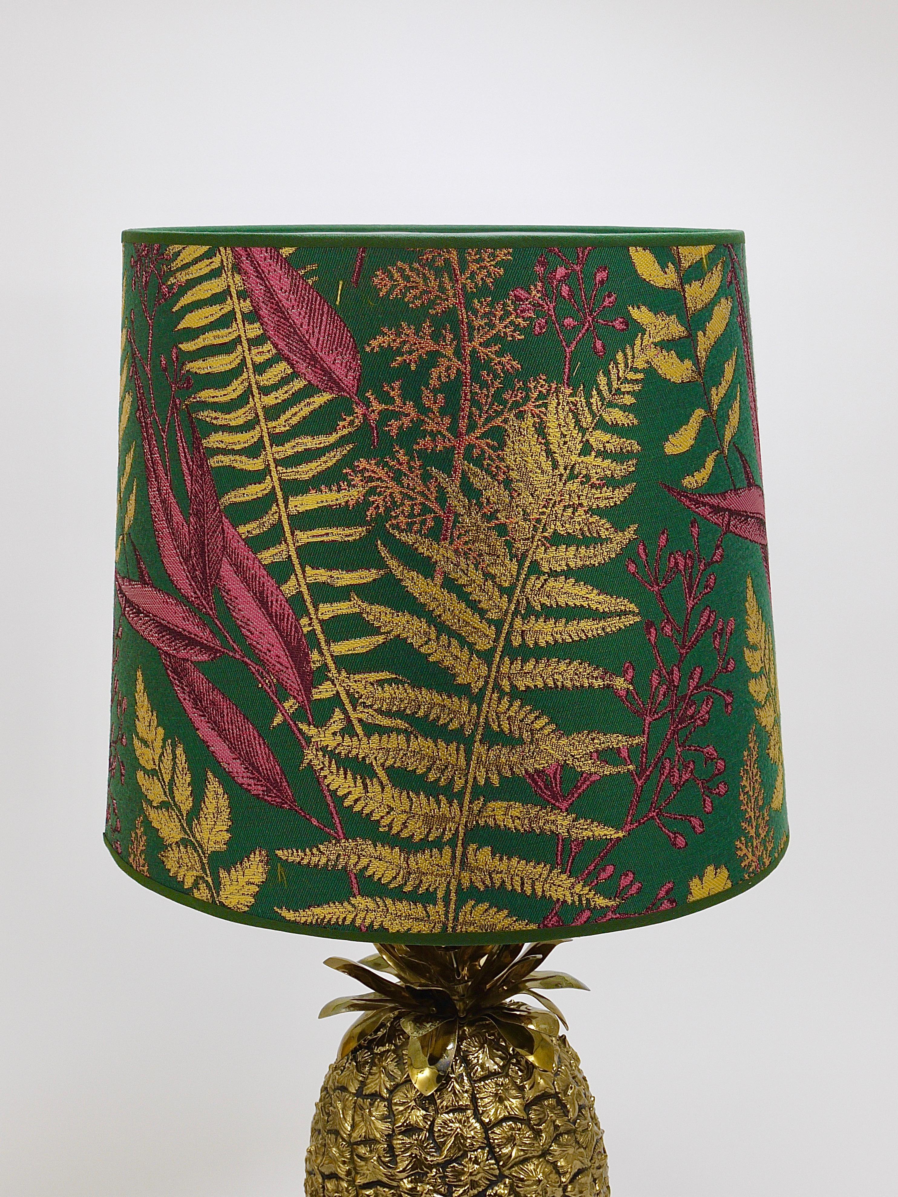 Mauro Manetti Hollywood Regency Pineapple Brass Table Lamp, Italy, 1970s For Sale 3
