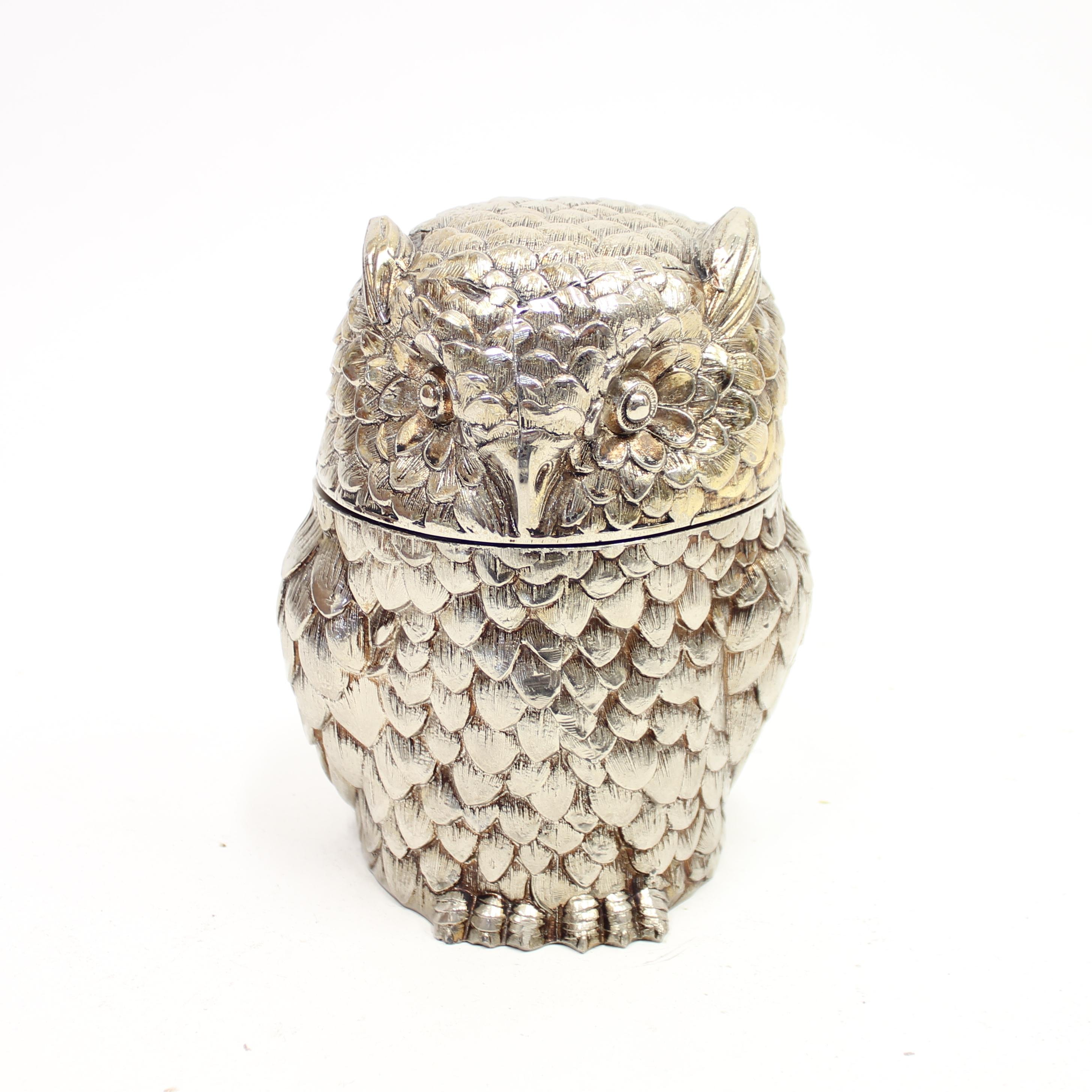 Hollywood Regency Mauro Manetti, Owl Ice Bucket, 1970s