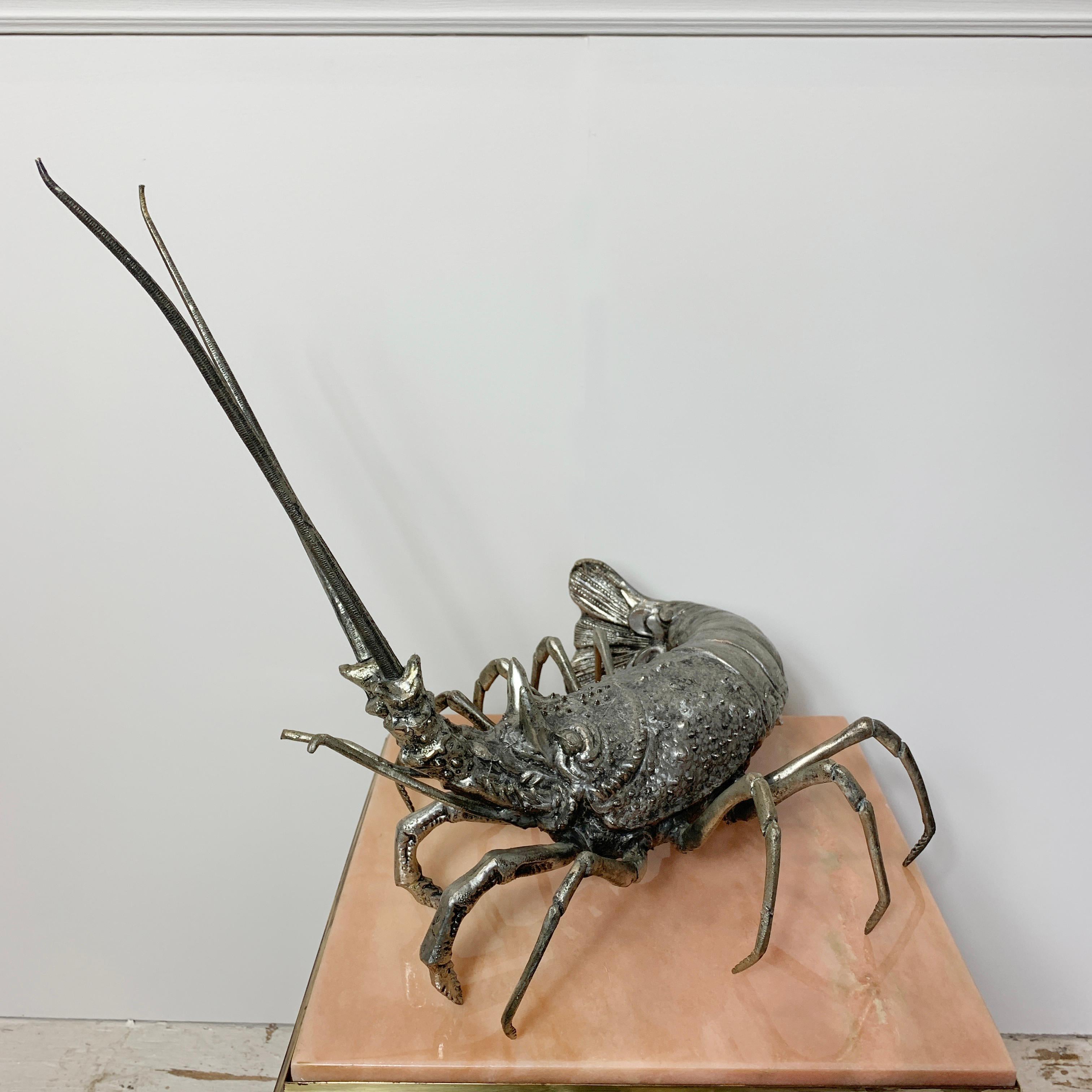 Mauro Manetti Pewter Lobster Sculpture, Italy, 1950s 4