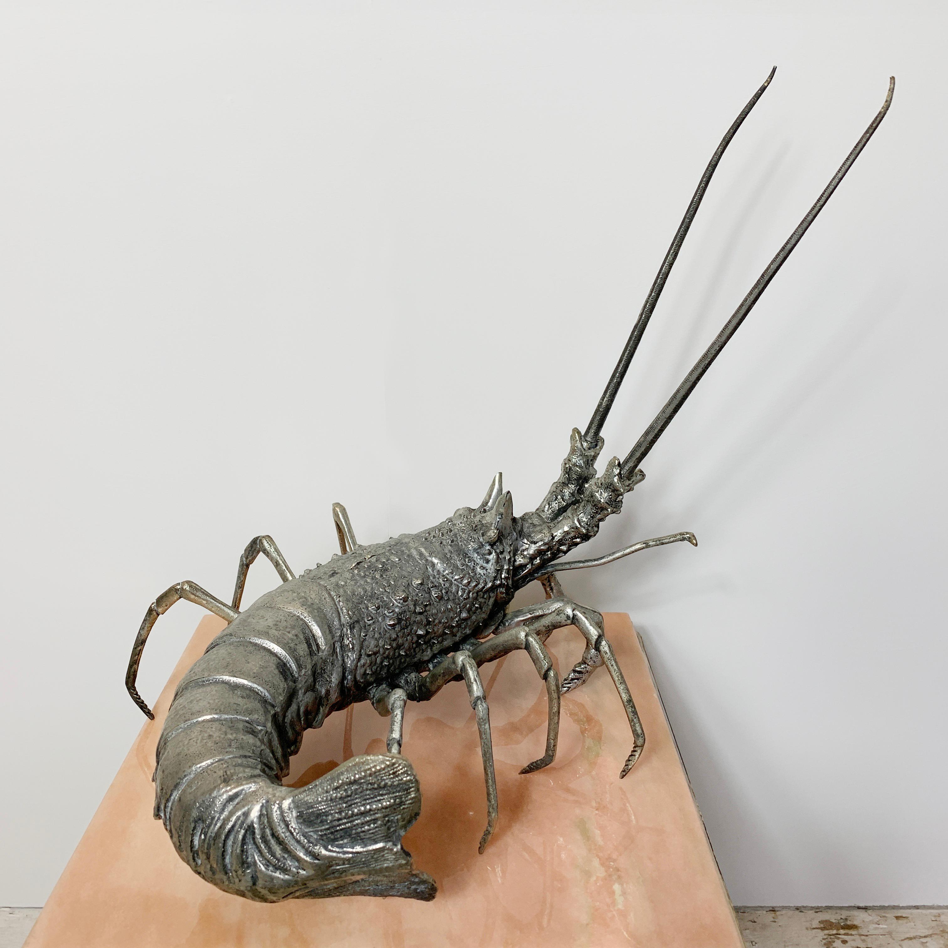 Mauro Manetti Pewter Lobster Sculpture, Italy, 1950s 6