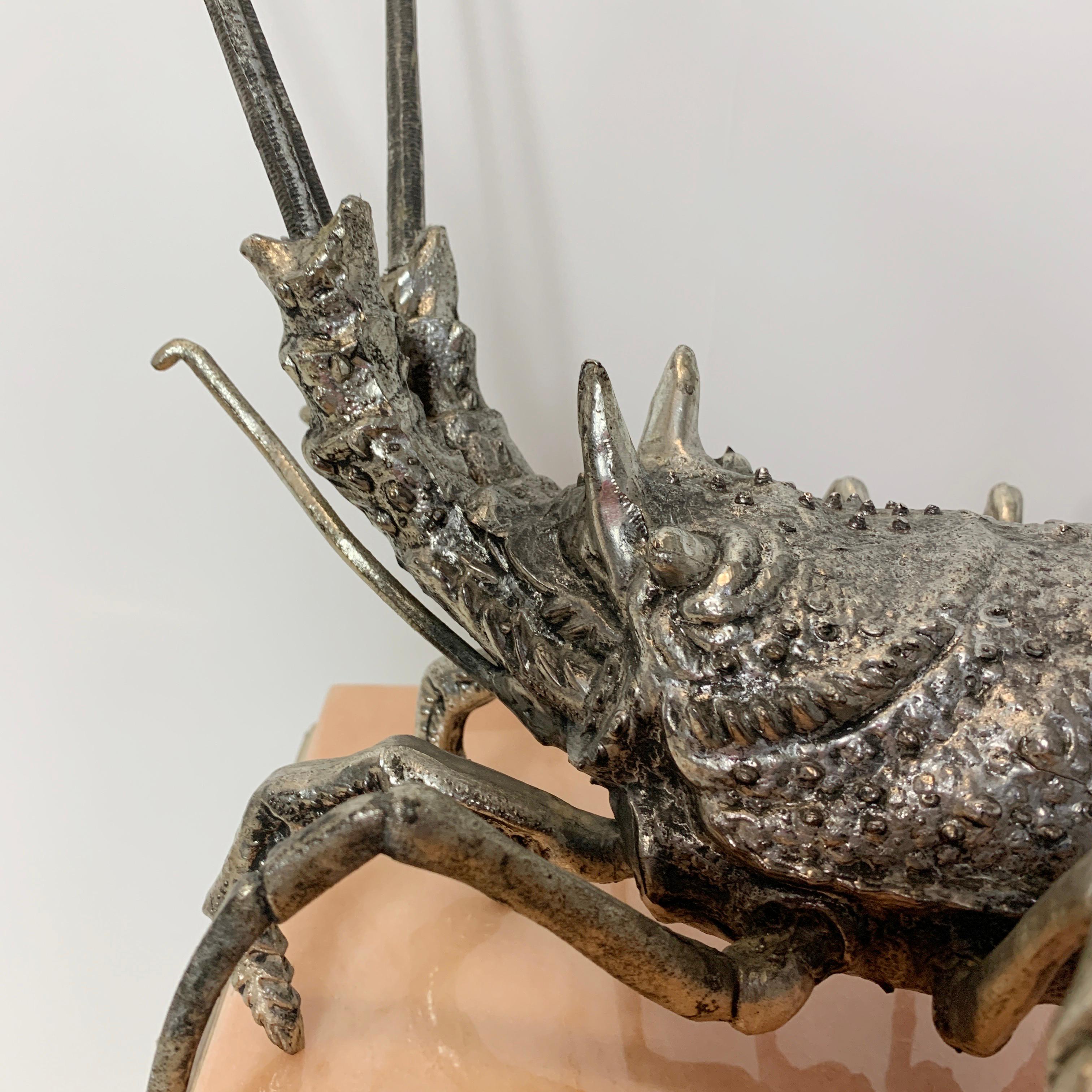 Mauro Manetti Pewter Lobster Sculpture, Italy, 1950s 1