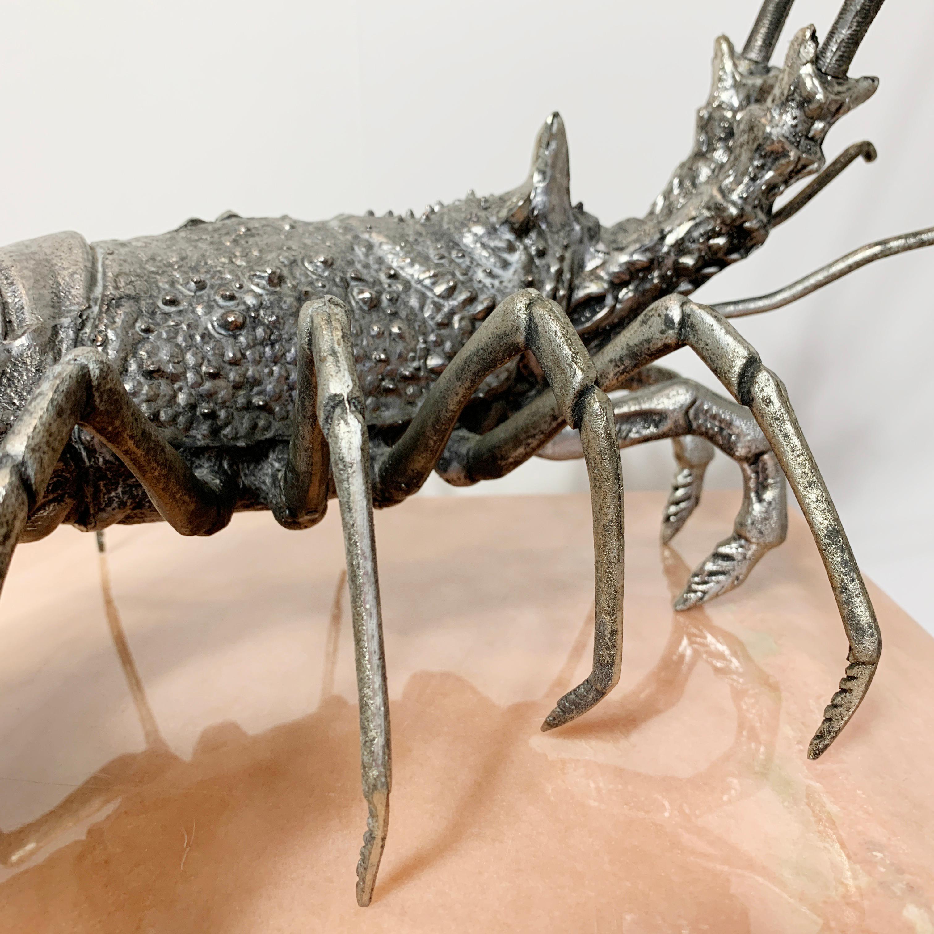 Mauro Manetti Pewter Lobster Sculpture, Italy, 1950s 2