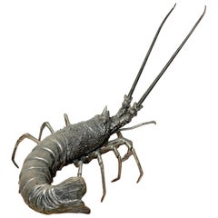 Sculpture de homard en étain de Mauro Manetti, Italie, années 1950
