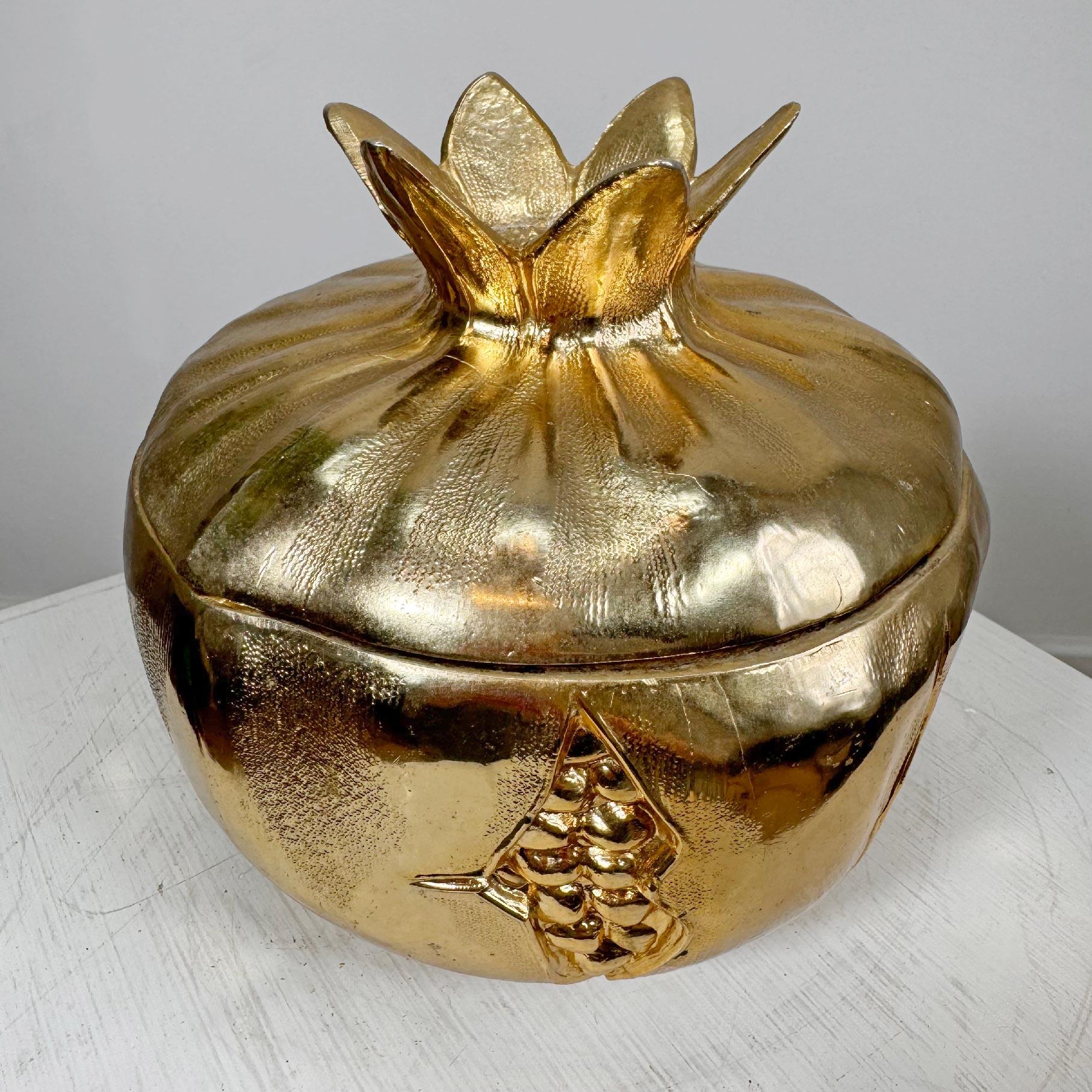 20th Century Mauro Manetti Gold Pomegranate Ice Bucket For Sale