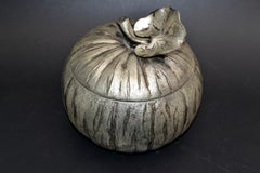 Mauro Manetti Silver Plate Pumpkin Ice Bucket Mid-Century Modern, Italy