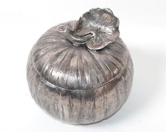 Mauro Manetti Silver Plate Pumpkin Ice Bucket Mid-Century Modern, Italy