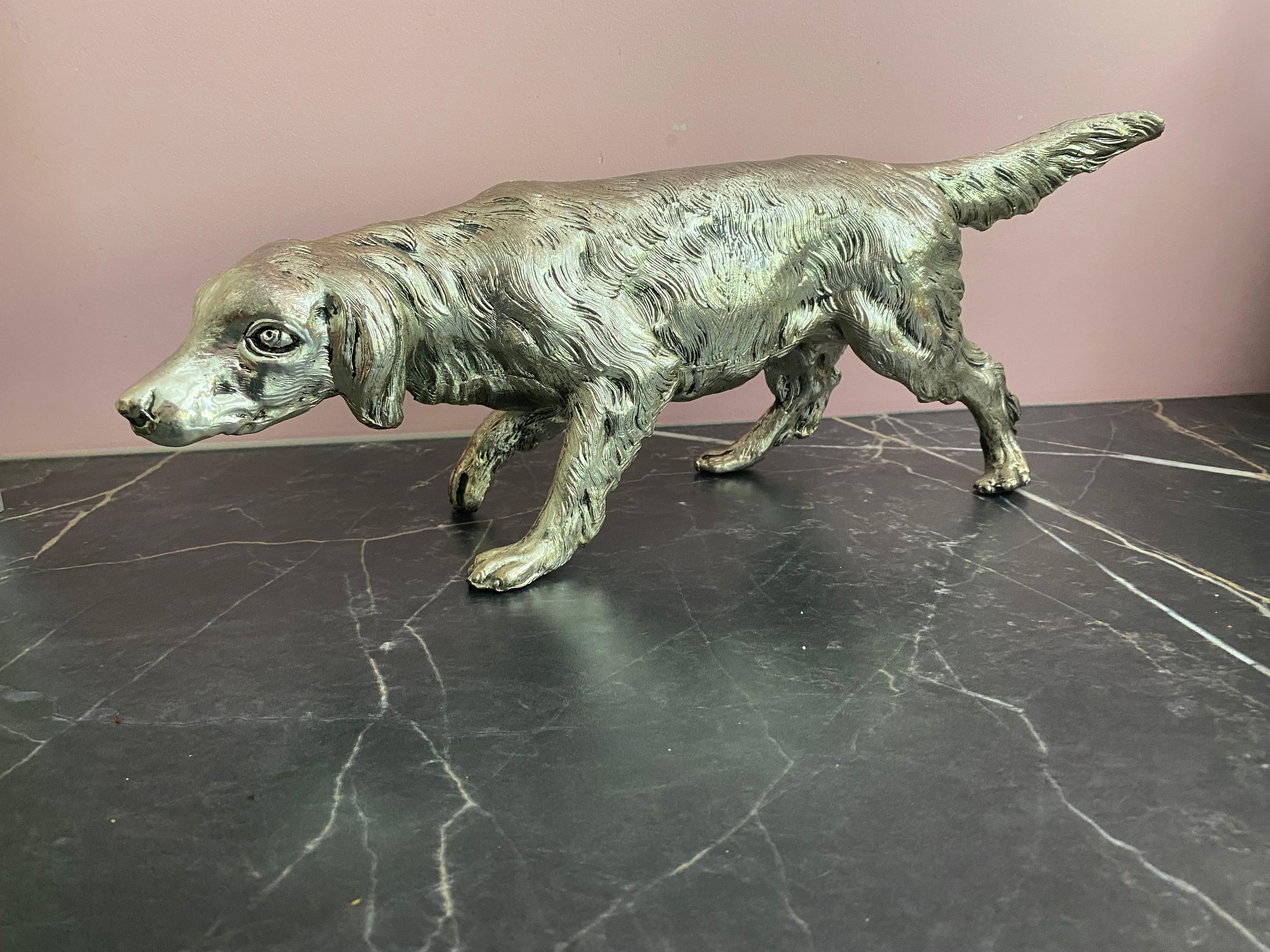 Mid-Century moderno Cane placcato in argento di Mauro Manetti per Lega Peltro, Italia, anni '70 in vendita
