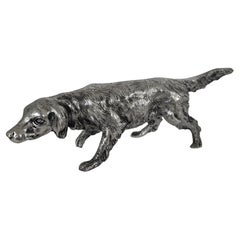 Mauro Manetti Silver Plated Dog, for Lega Peltro, Italy, 1970s