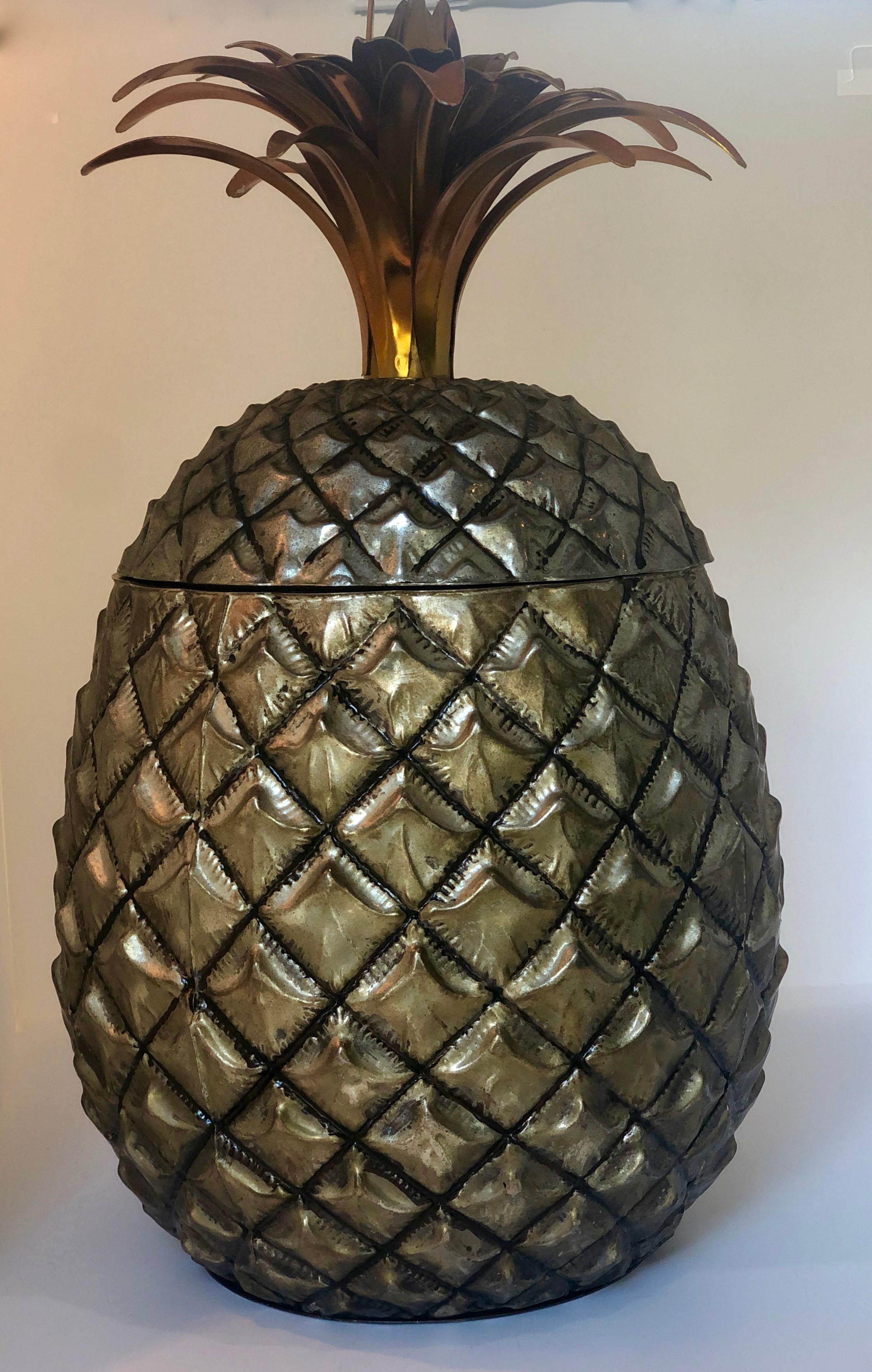 gold pineapple ice bucket with lid