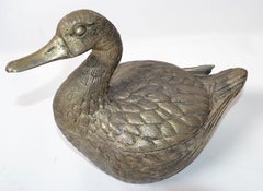 Mauro Manetti Swimming Duck Silver Plate Ice Bucket Mid-Century Modern, Italy