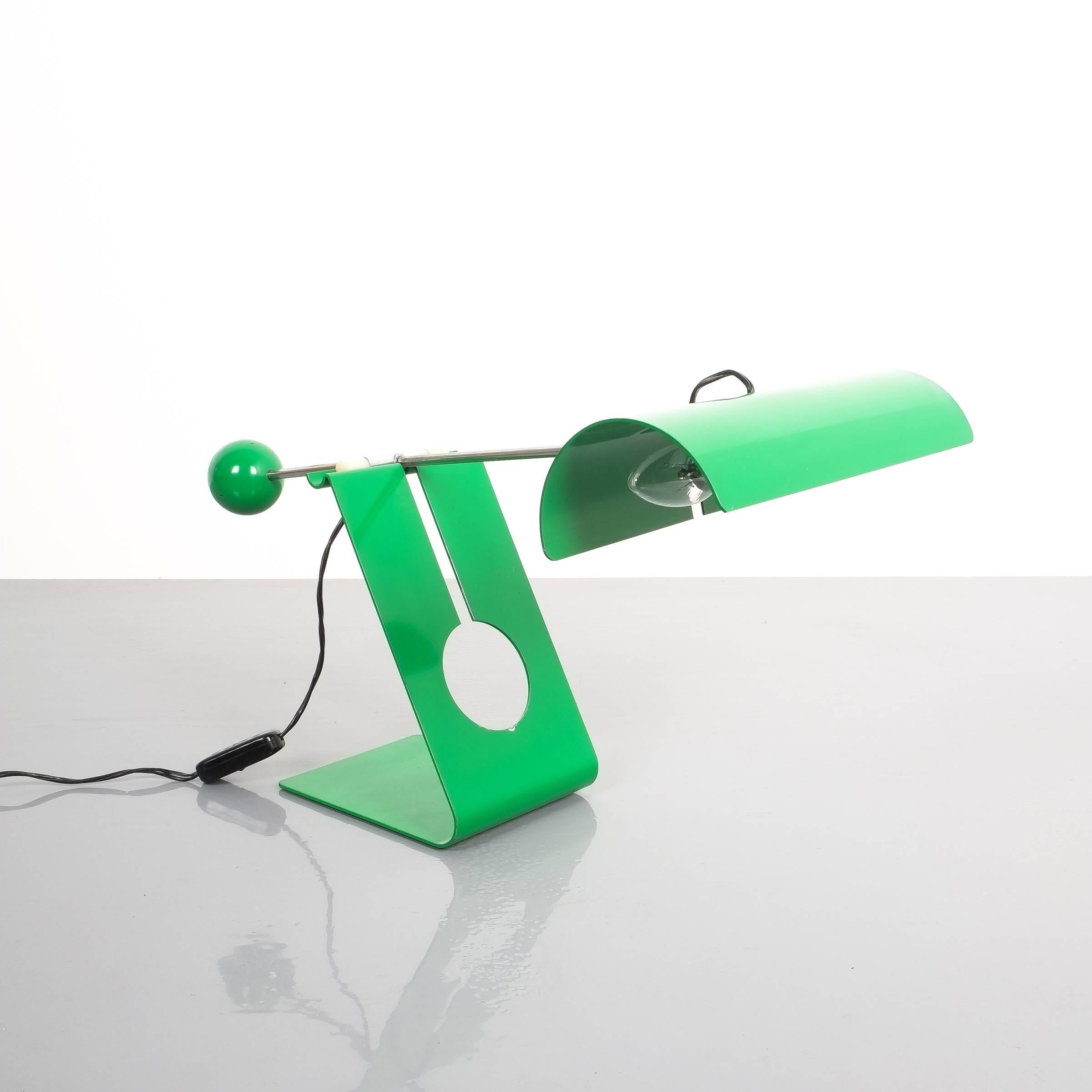 Painted Mauro Martini Adjustable Counterweight Table Lamp Picchio, Italy, circa 1965