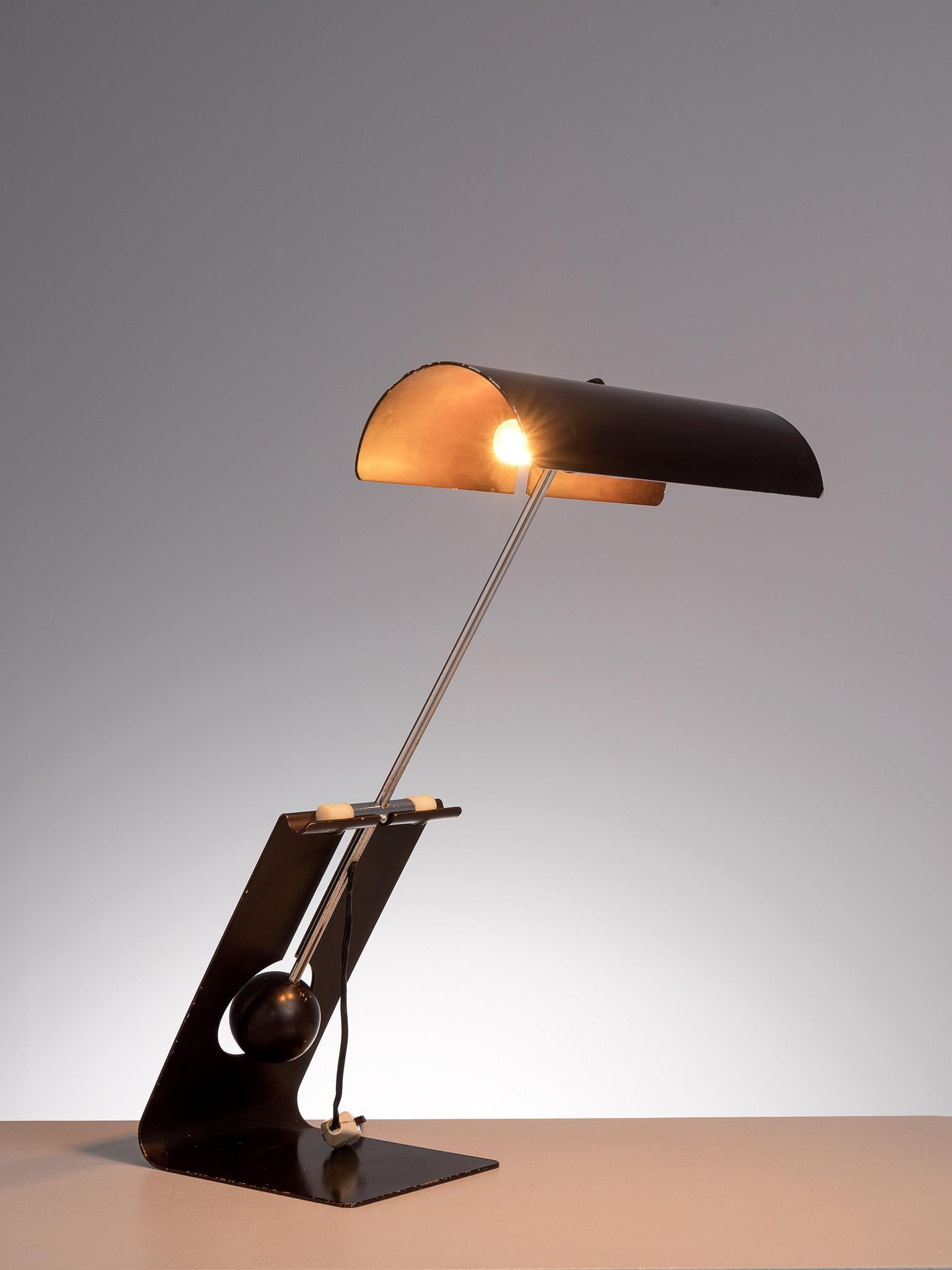 Metal Mauro Martini for Fratelli 'Picchio' Table Lamp