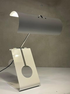 Mauro Martini Fratelli Martini Picchio Table Lamp Sheet Metal Chrome Italy 1960s