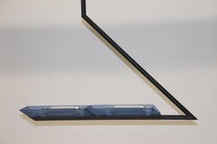 Mauro Marzollo Pendand Light Murano Blue Cast Glass Diffusers