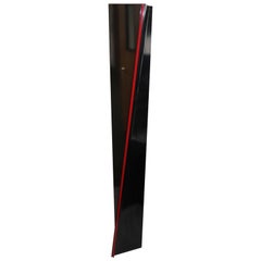 Mauro Marzollo Sculptured Floor Lamp Black with Red Stripes Details