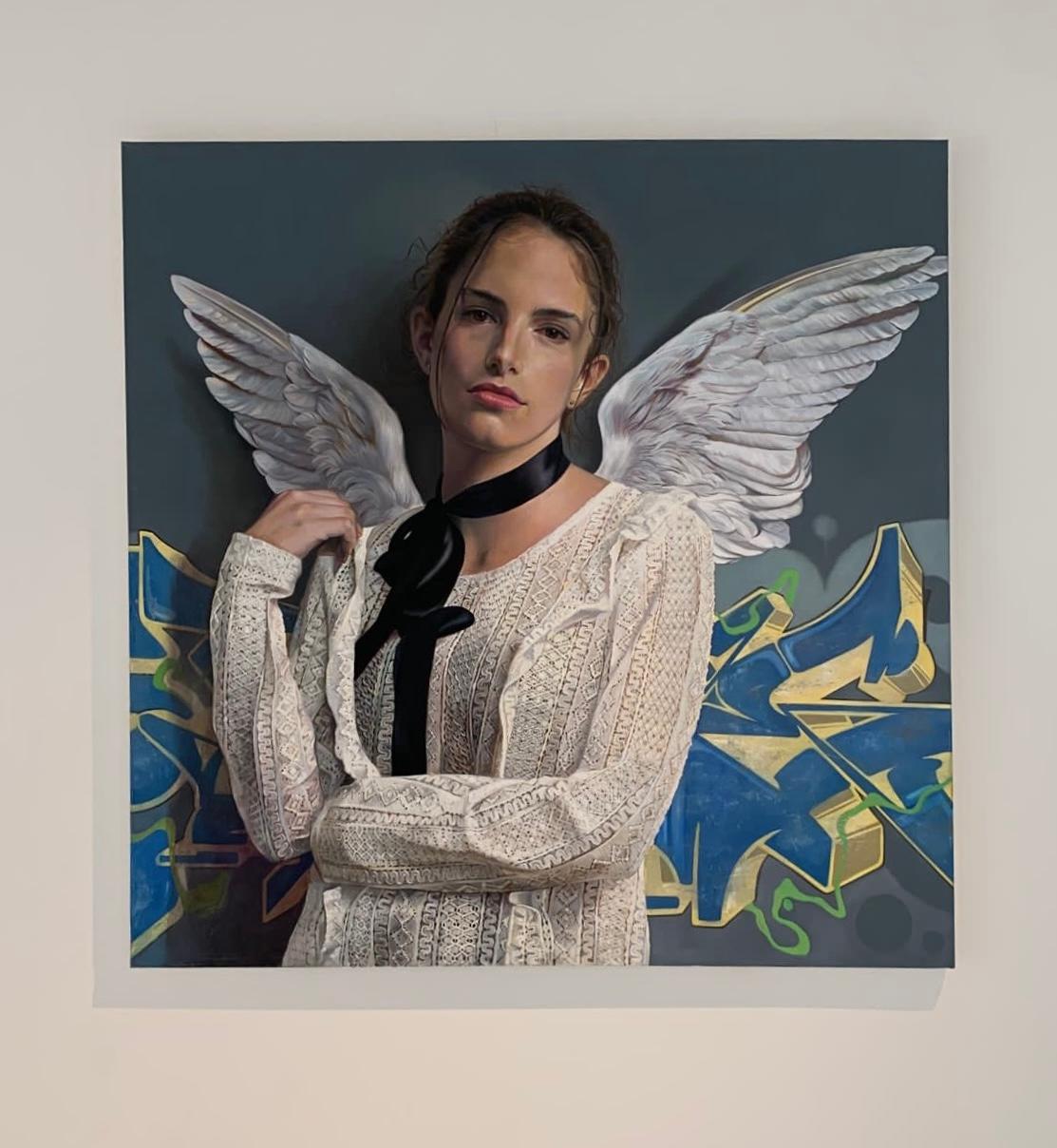 Fly Away is an oil painting by the Italian contemporary artist Mauro Maugliani. 

This work is typical of the artist's pictorial production. The painter, a graduate of the School of Fine Arts in Rome, has a traditional approach to painting both in