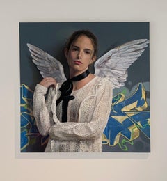 Fly away - Photorealistic portrait painting by Mauro Maugliani